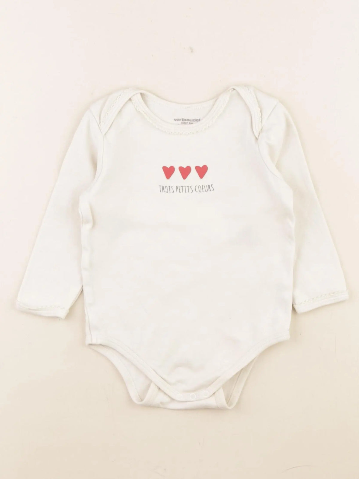 Vertbaudet - body beige - 18 mois