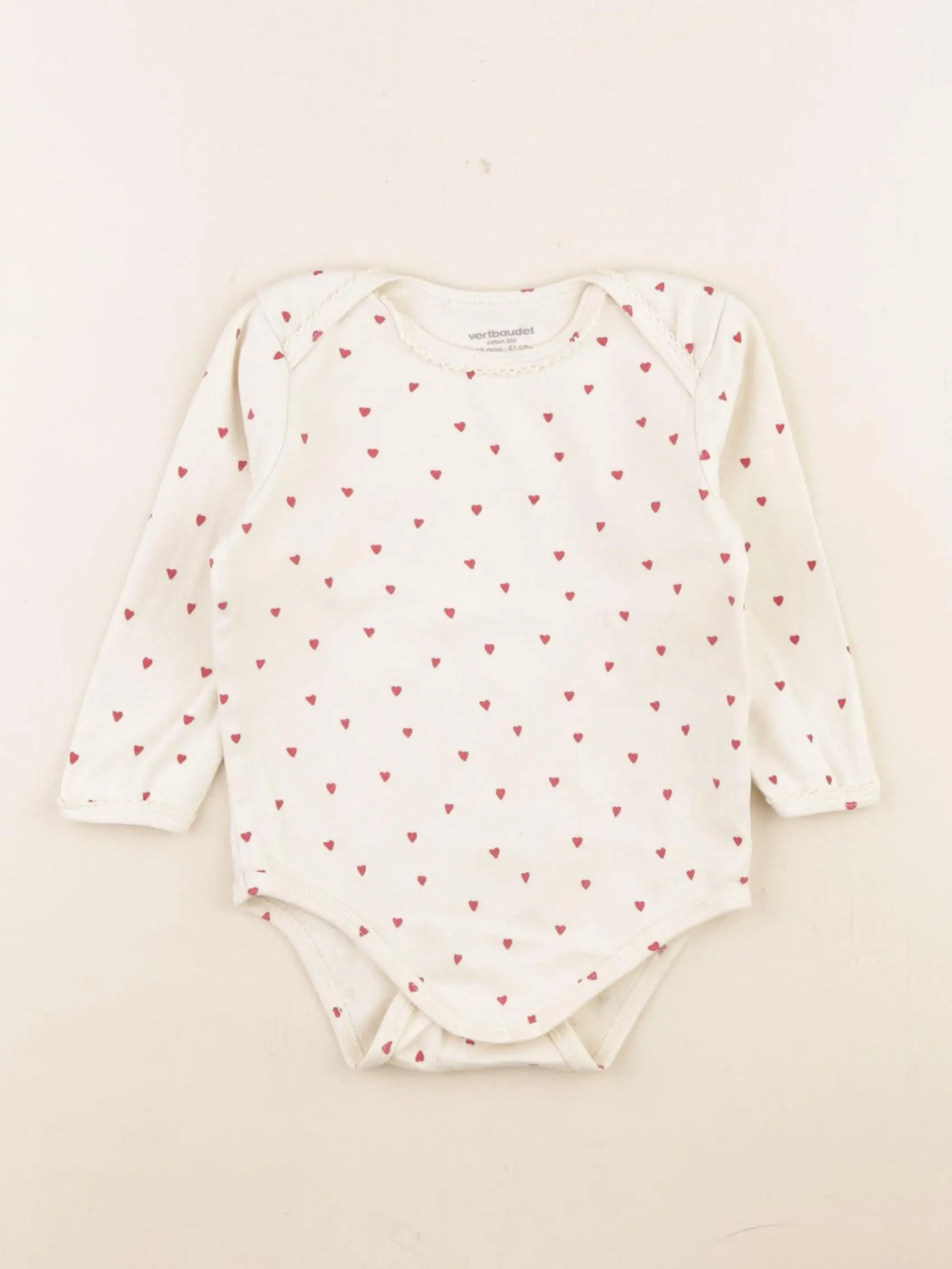 Vertbaudet - body marron, rouge - 18 mois