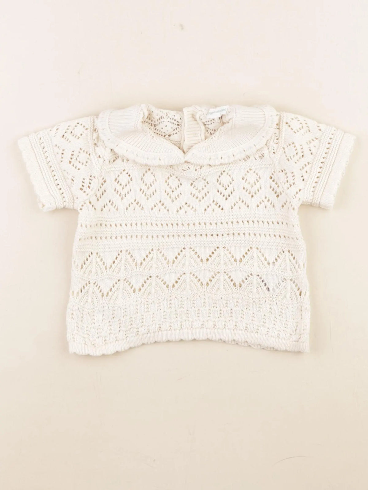 Vertbaudet - pull beige - 18 mois