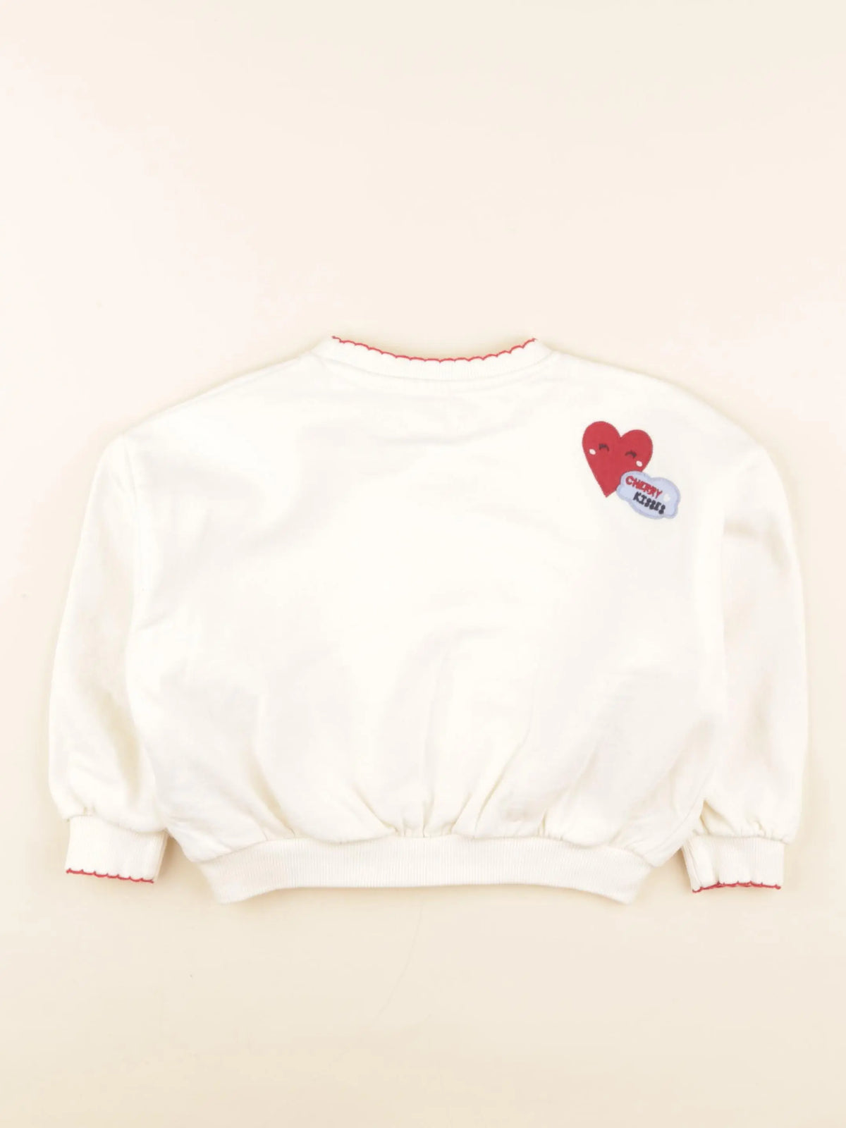 Vertbaudet - sweat imprimé au dos blanc - 4 ans