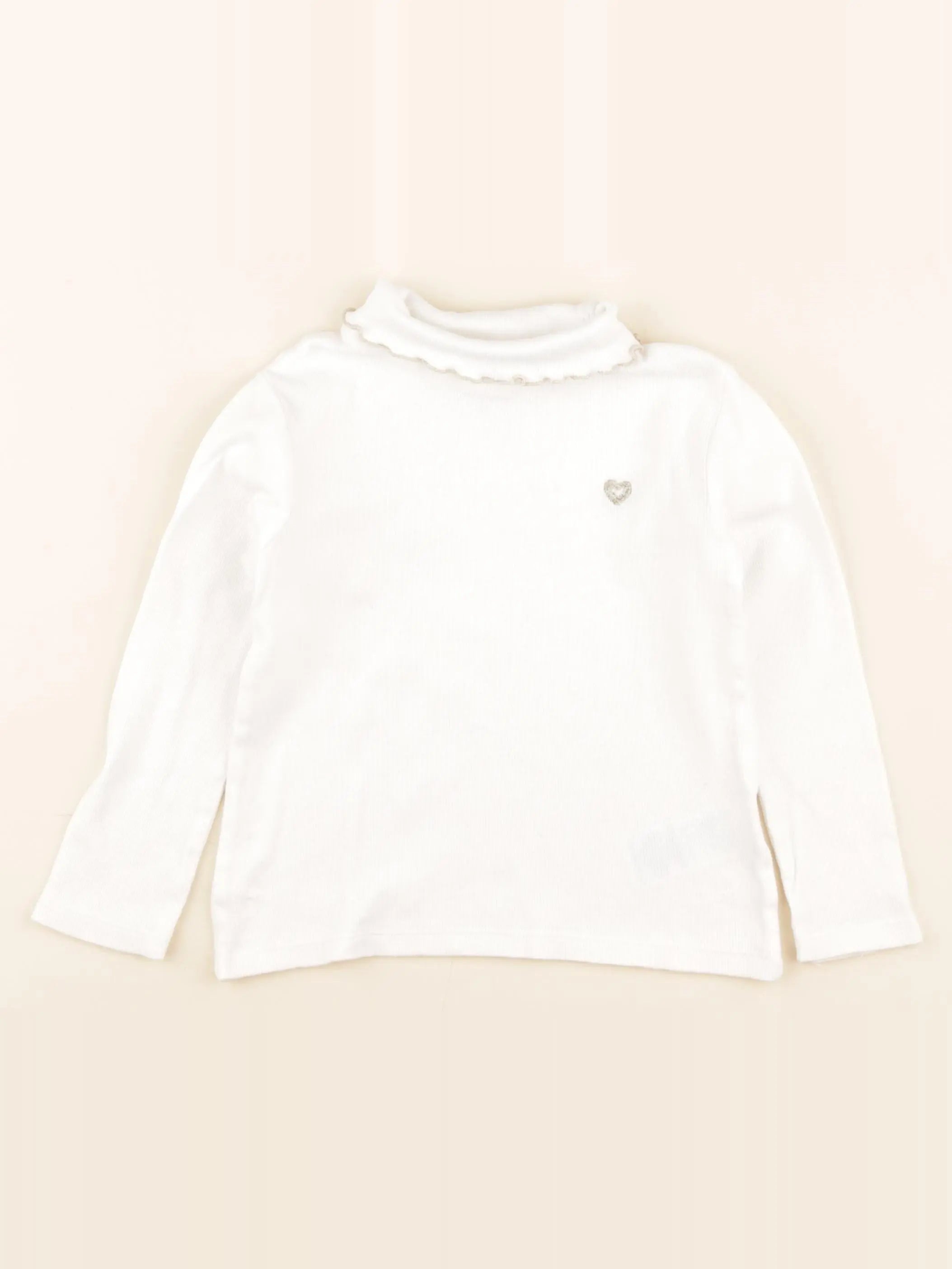 Vertbaudet - sous-pull blanc - 4 ans