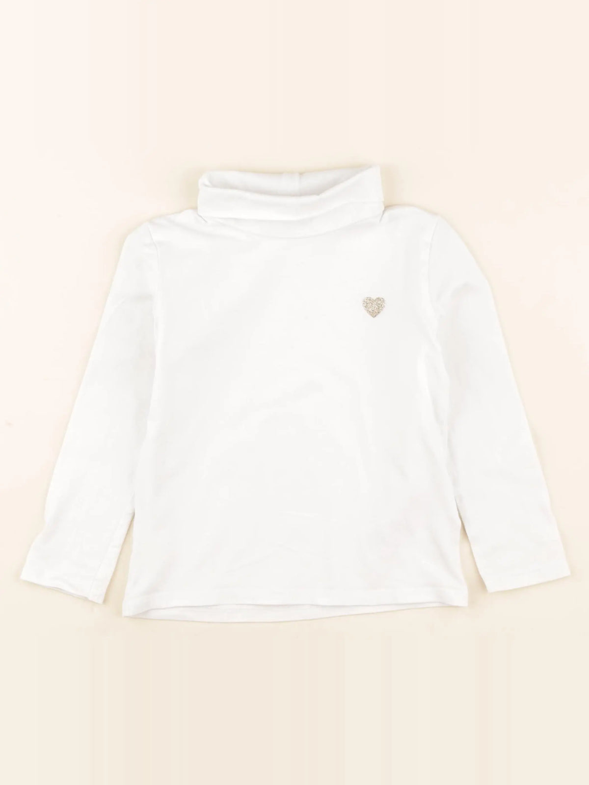 Vertbaudet - sous-pull blanc - 4 ans