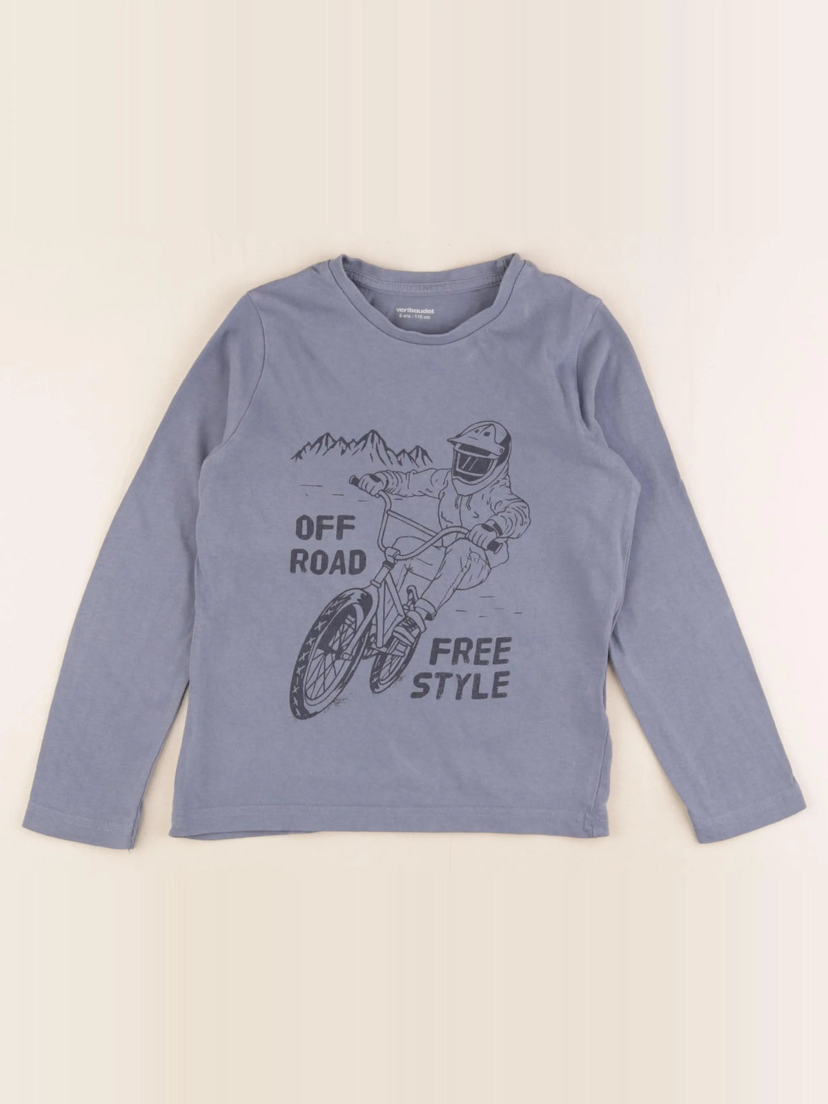 Vertbaudet - tee-shirt bleu - 6 ans