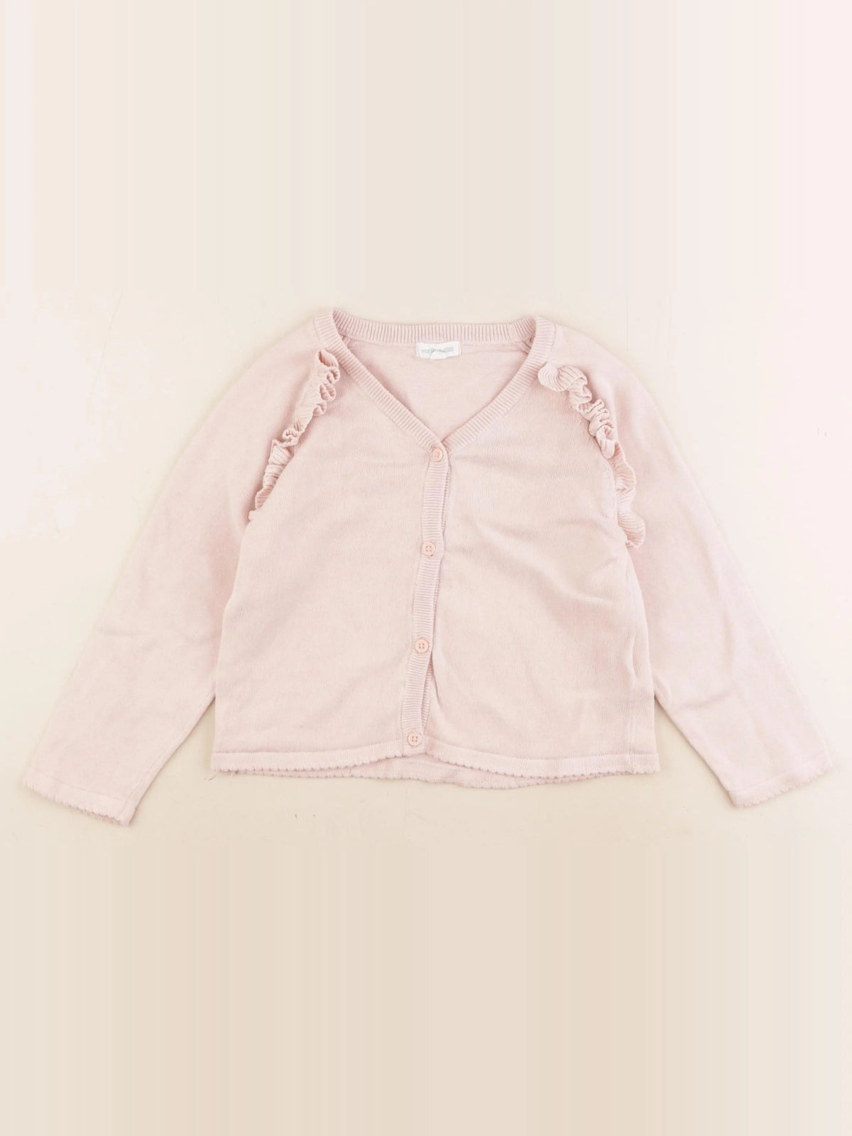Vertbaudet - gilet rose - 6 ans