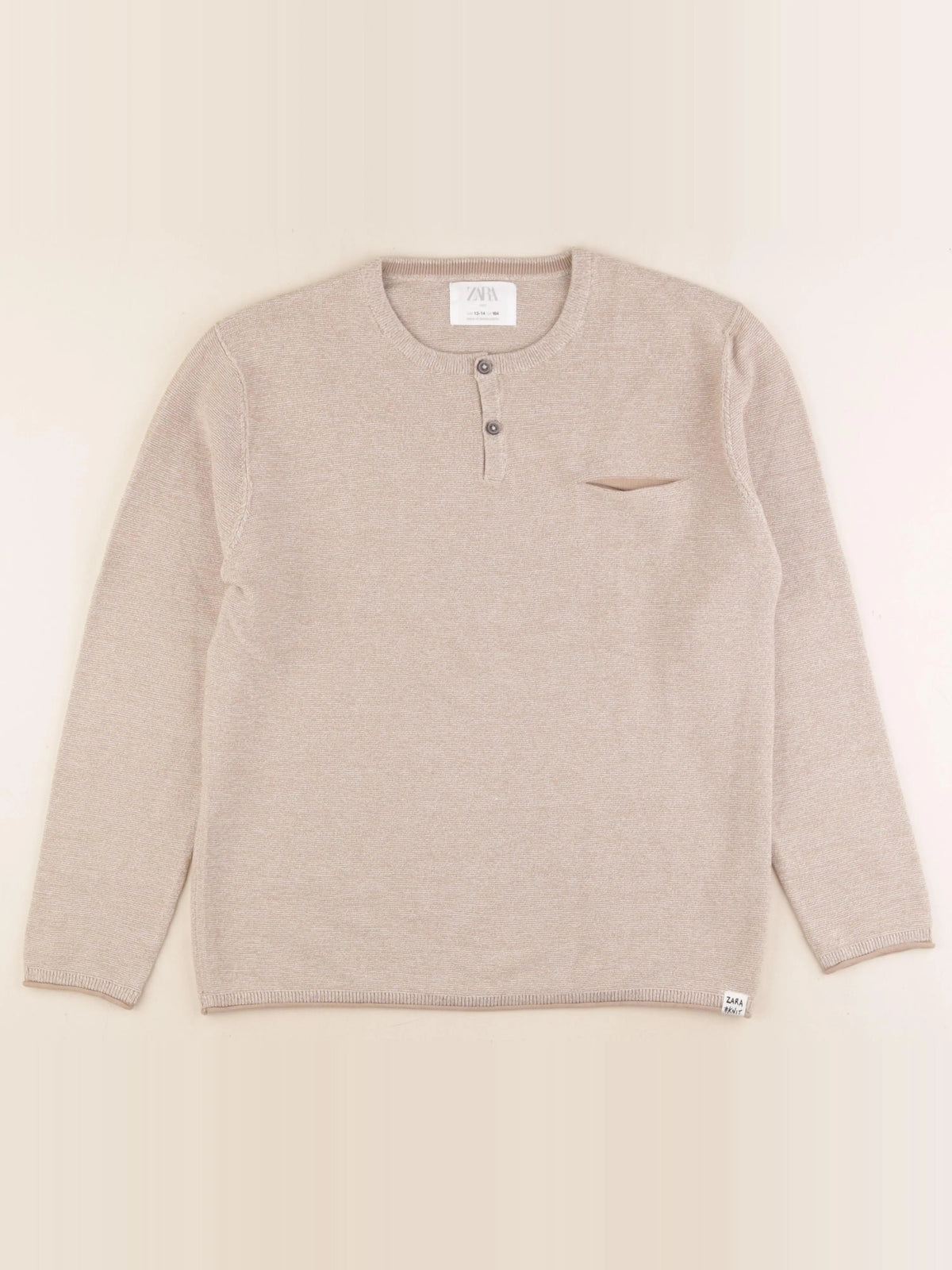 Zara - pull beige - 13/14 ans