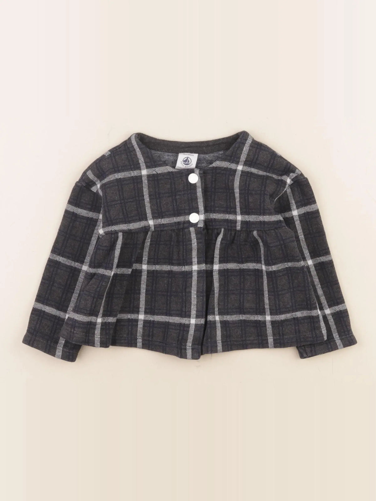 Petit Bateau - sweat gris - 18 mois