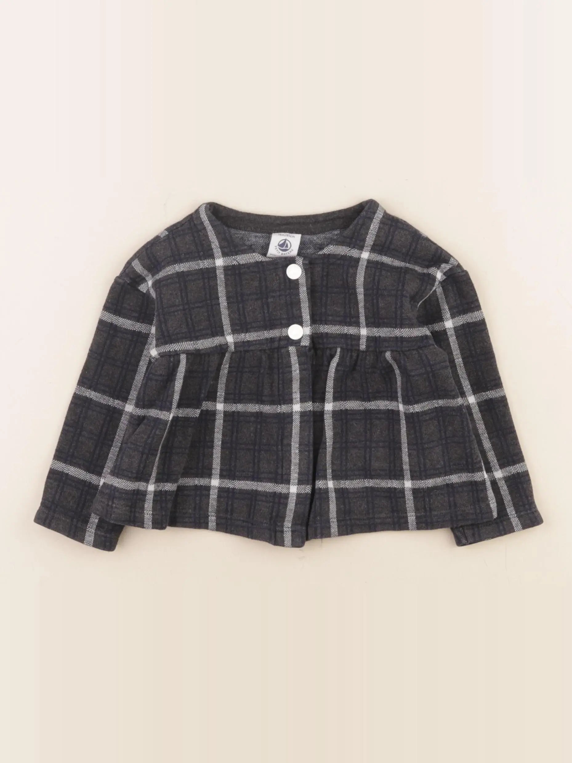 Petit Bateau - sweat gris - 18 mois