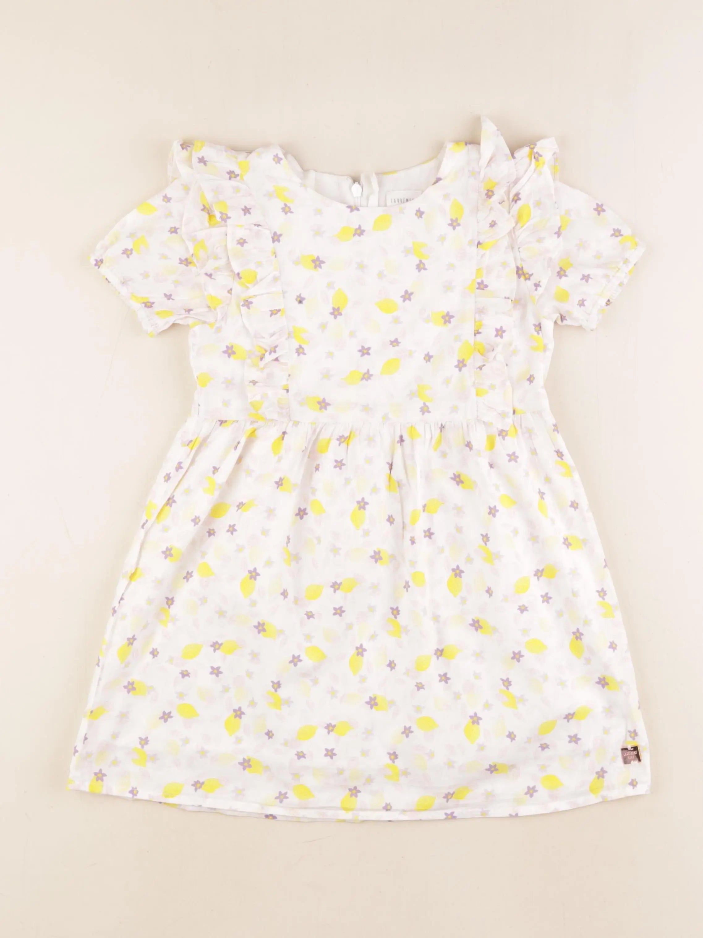 Carrément Beau - robe jaune, violet - 5 ans
