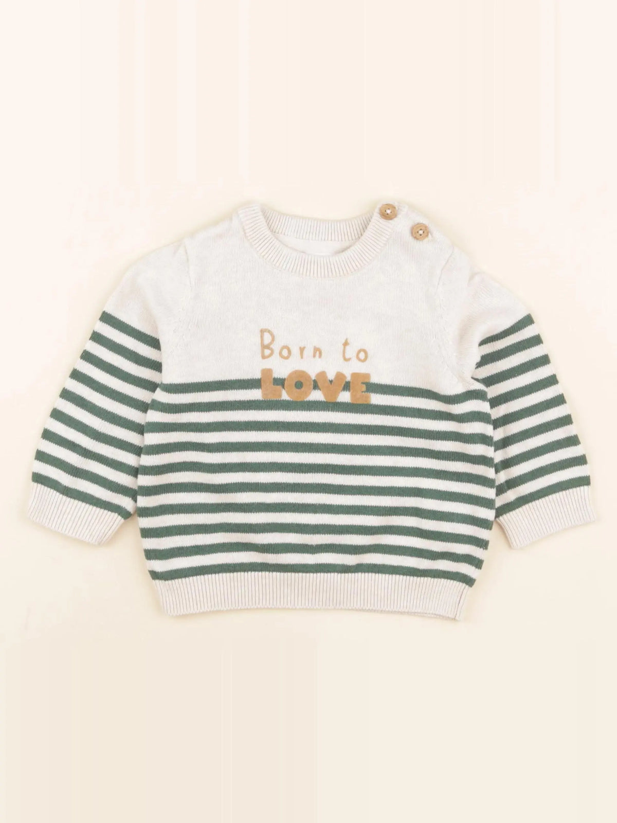 Tape à l'oeil - pull beige, vert - 12 mois