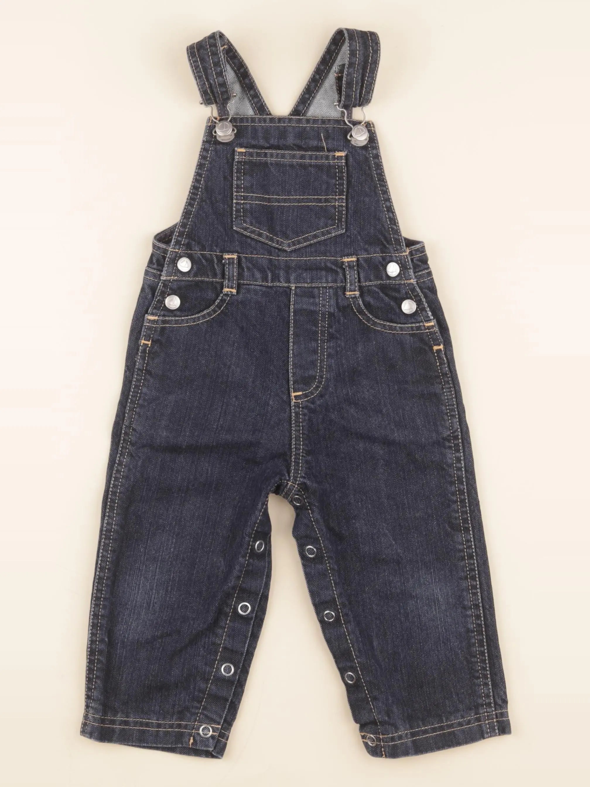 Petit Bateau - salopette bleu - 12 mois