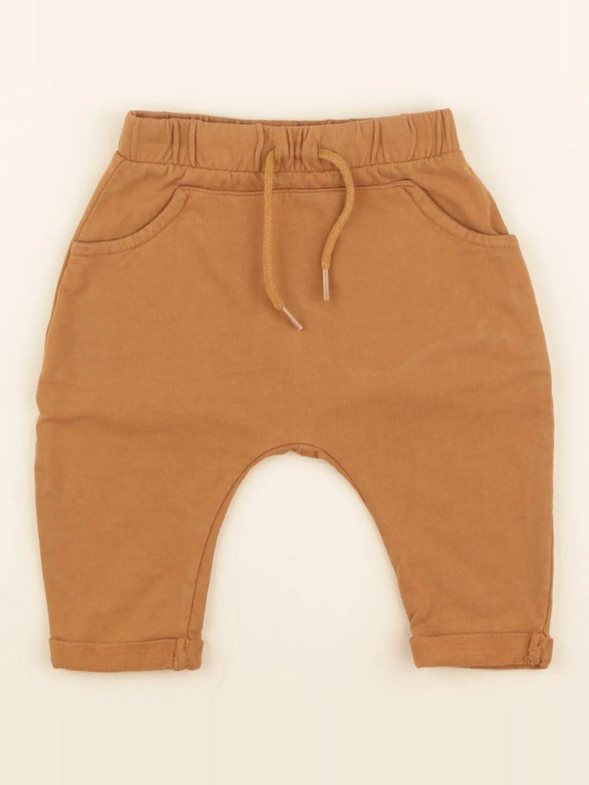 Vertbaudet - sarouel marron - 6 mois
