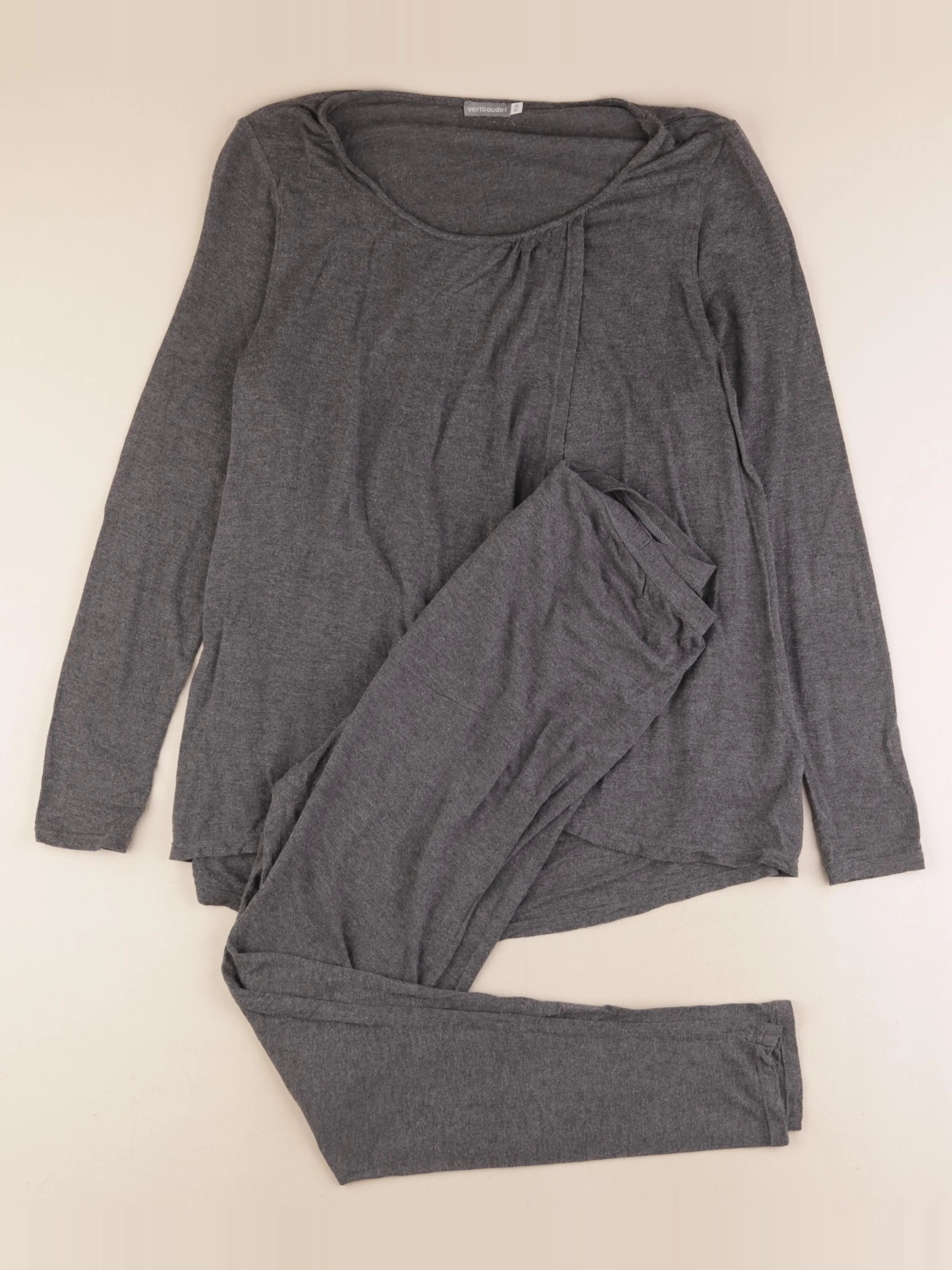 Vertbaudet - pyjama grossesse coton gris - 38 à 40