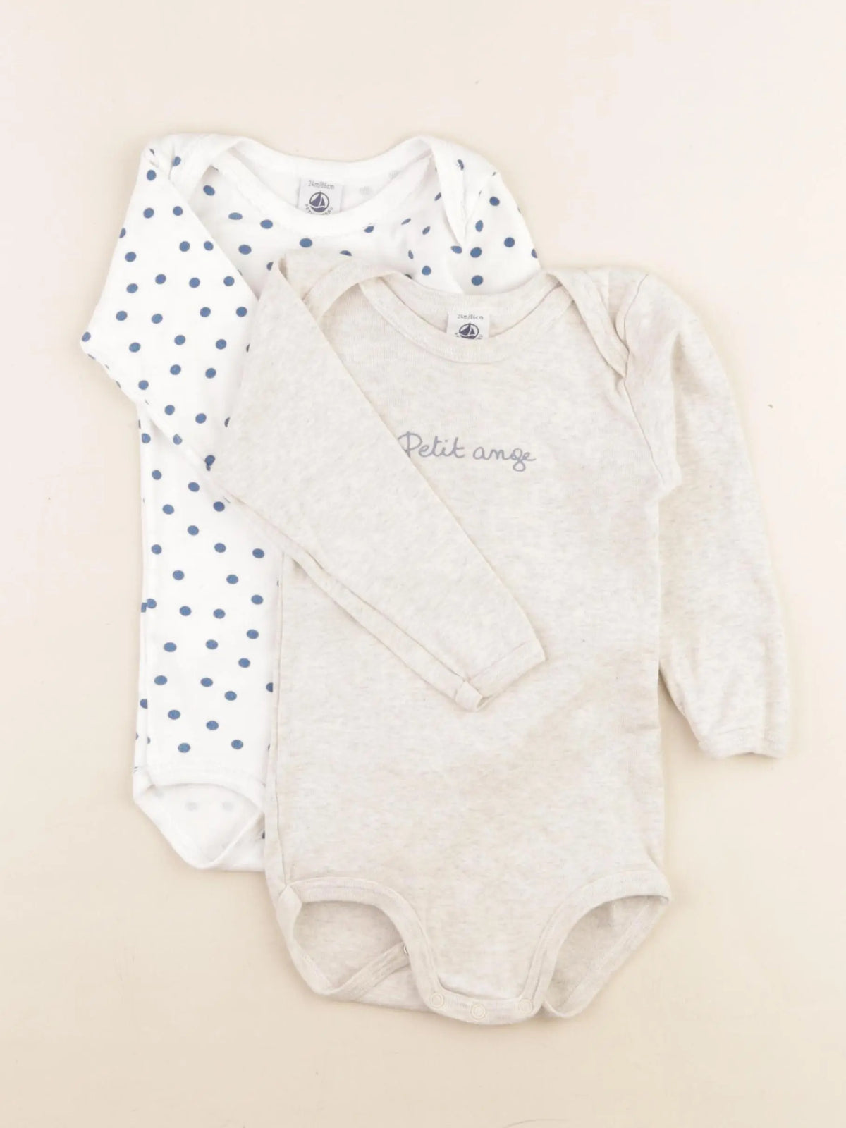 Petit Bateau - lot de 2 bodies en coton multicolore - 24 mois