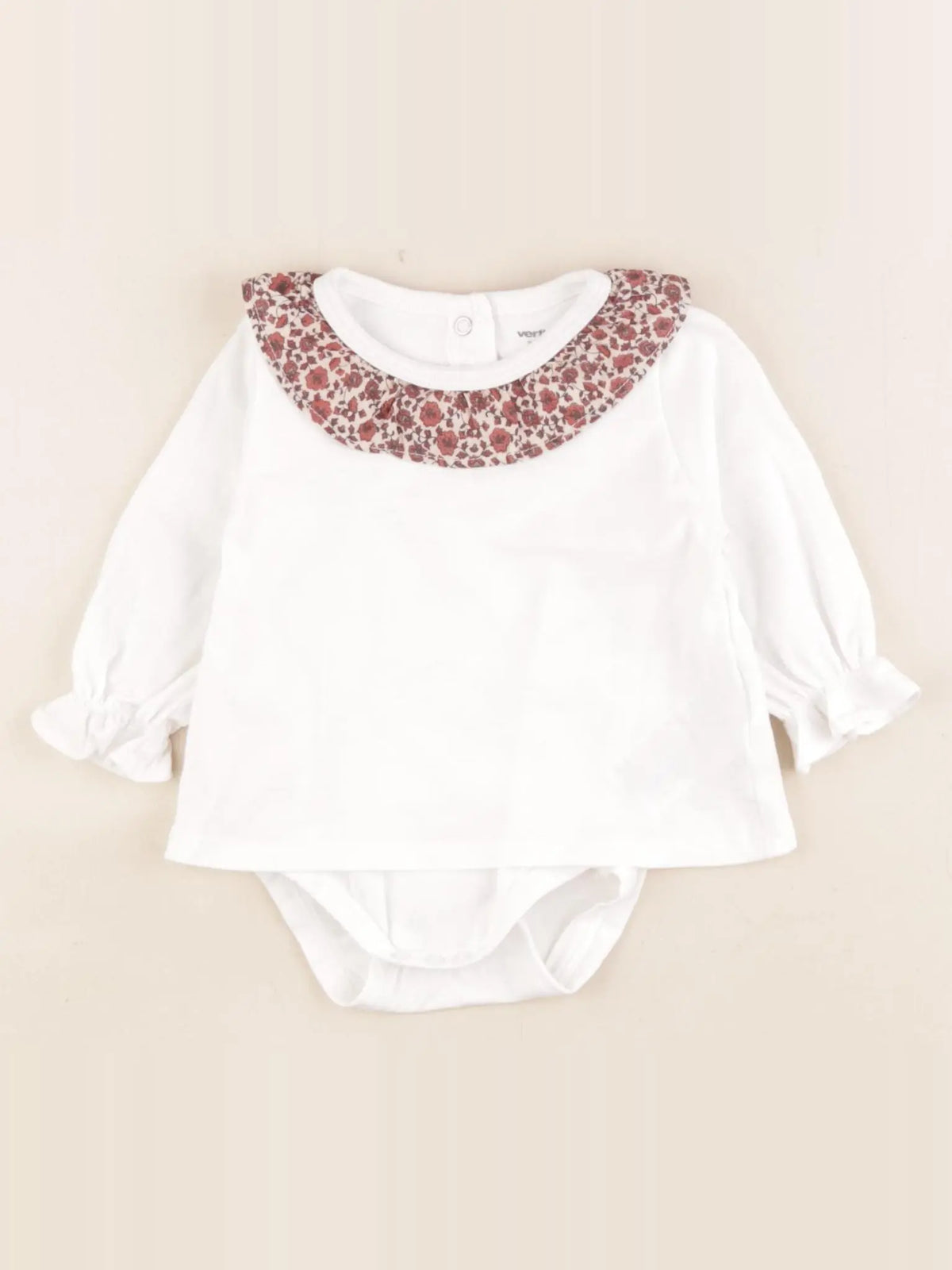 Vertbaudet - body tee-shirt blanc - 3 mois