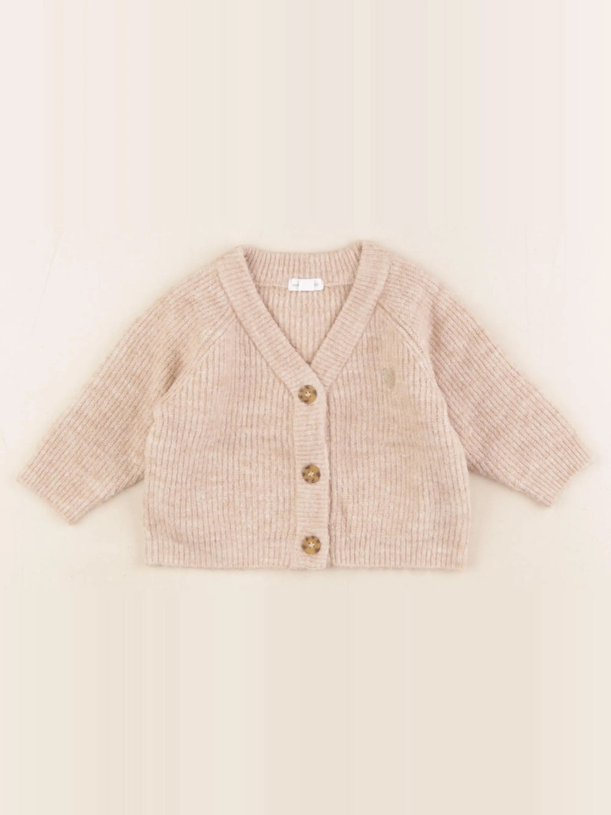 Vertbaudet - gilet beige - 3 mois