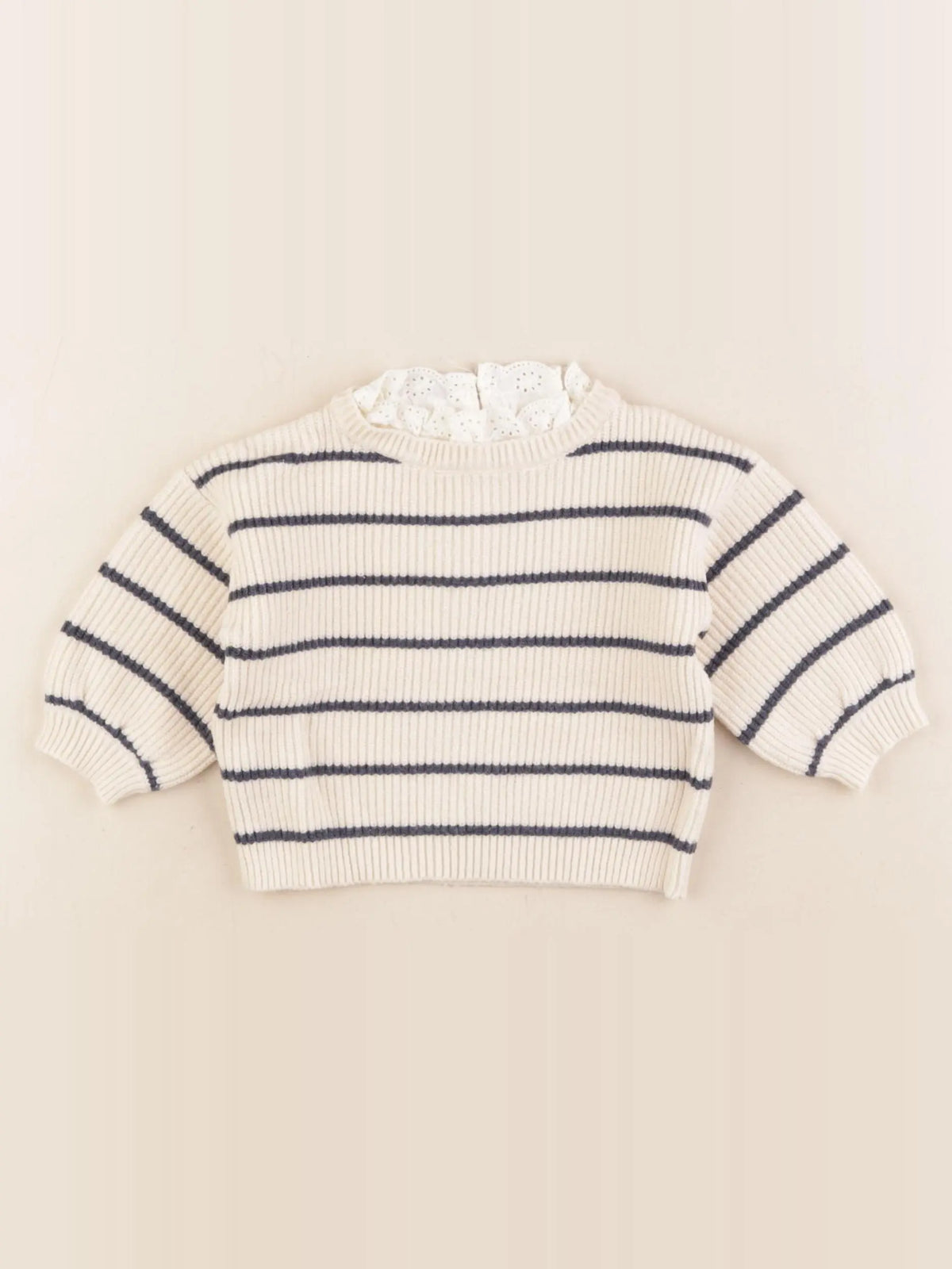 Vertbaudet - pull beige - 3 mois