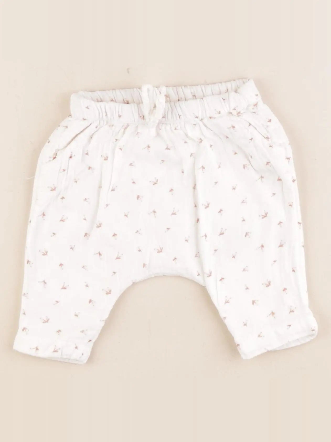 Vertbaudet - pantalon doublé blanc - 1 mois