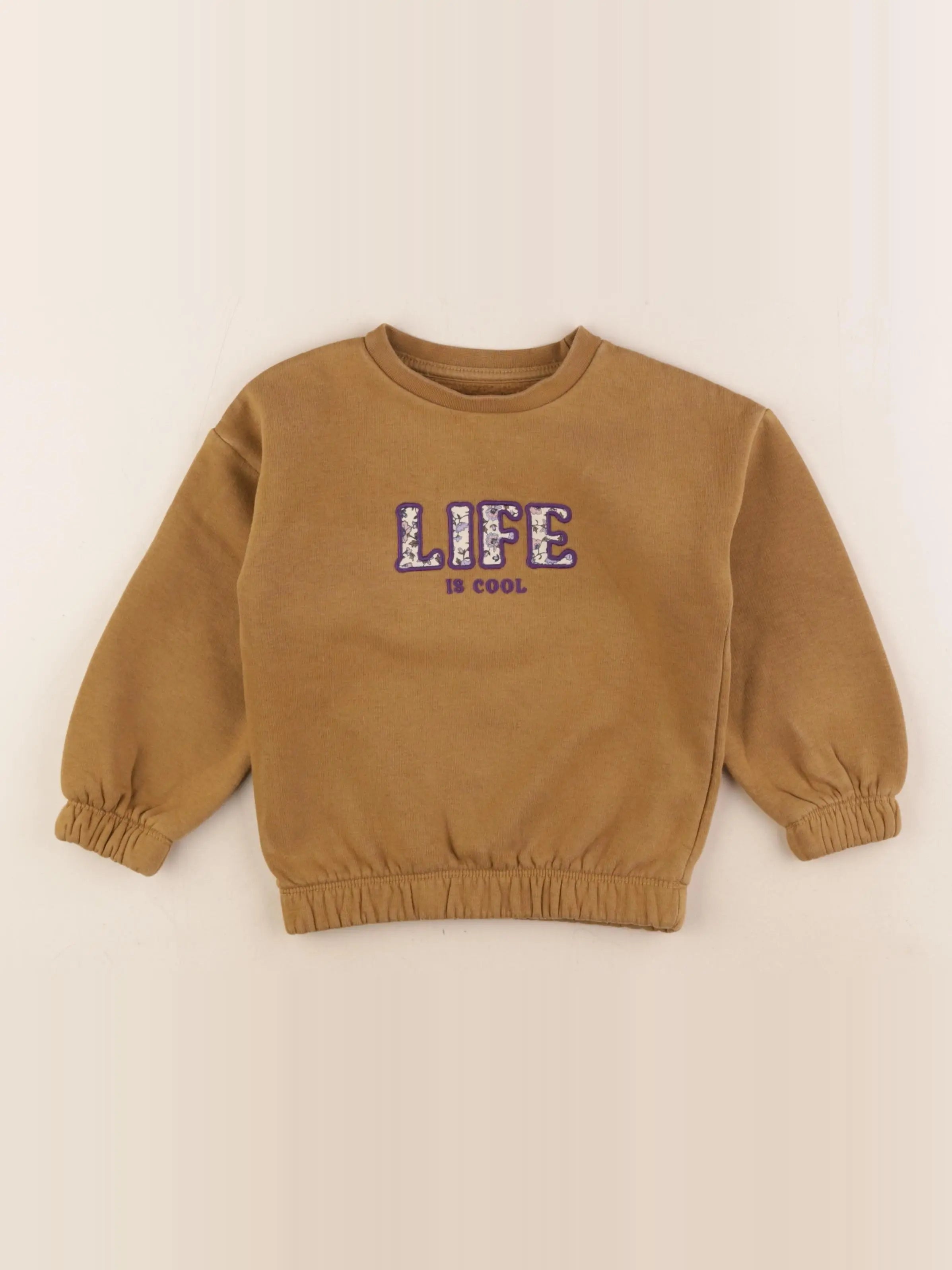 Vertbaudet - sweat marron - 4 ans