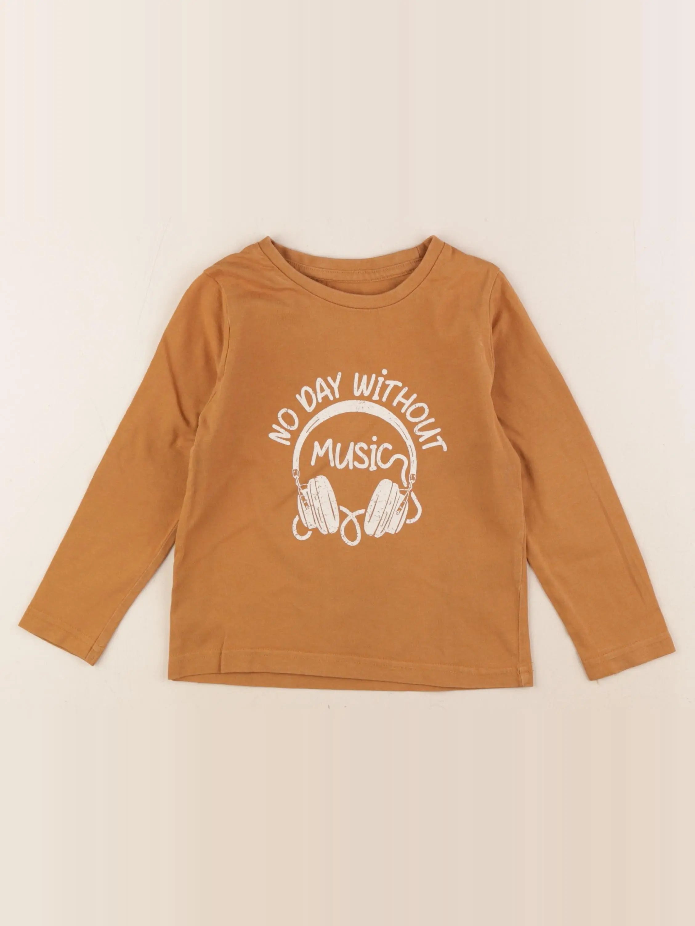 Vertbaudet - tee-shirt marron - 4 ans