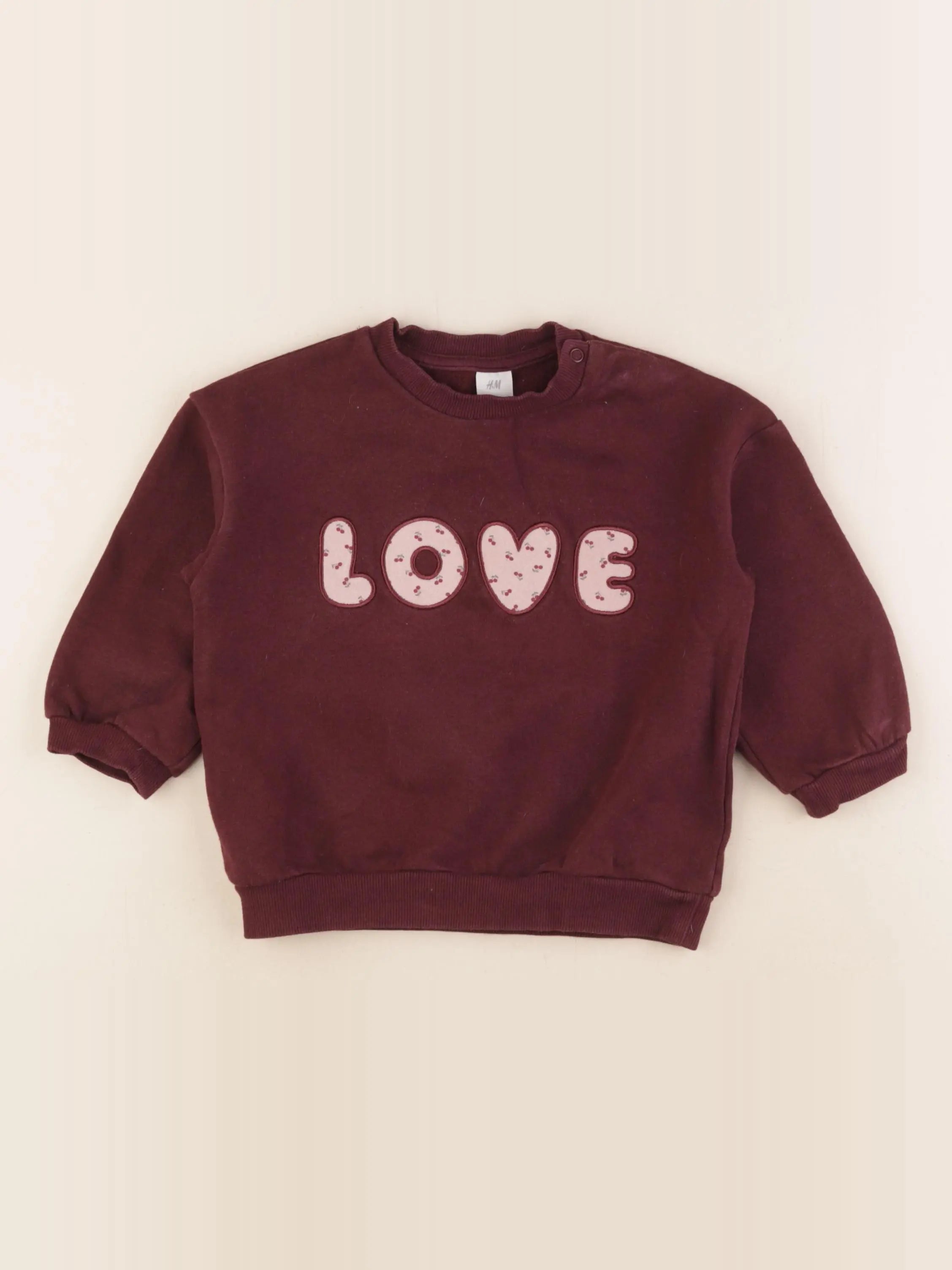 H&M - sweat rouge - 18/24 mois