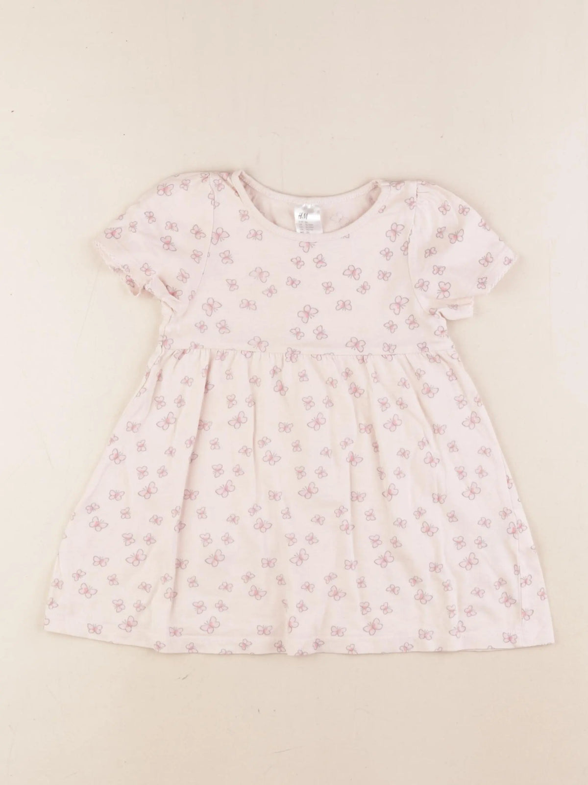 H&M - robe rose - 12/18 mois