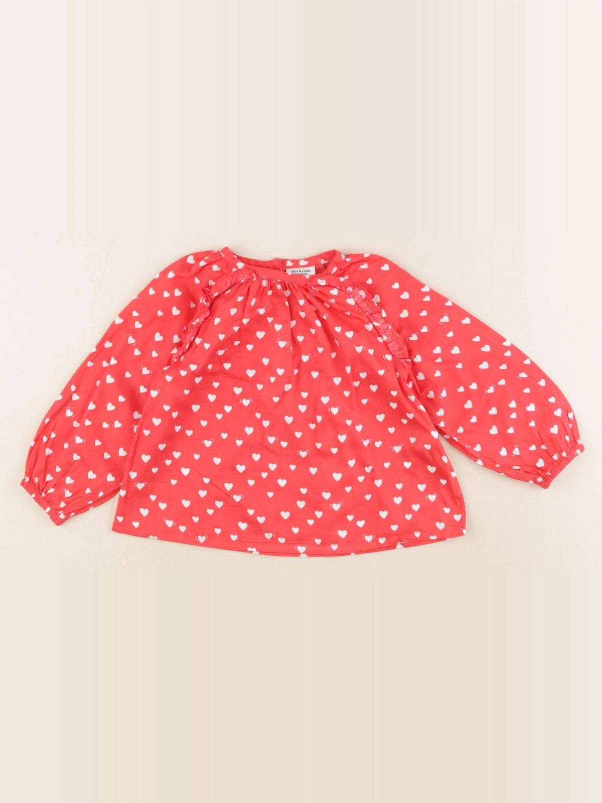 Tape à l'oeil - blouse rouge - 18 mois