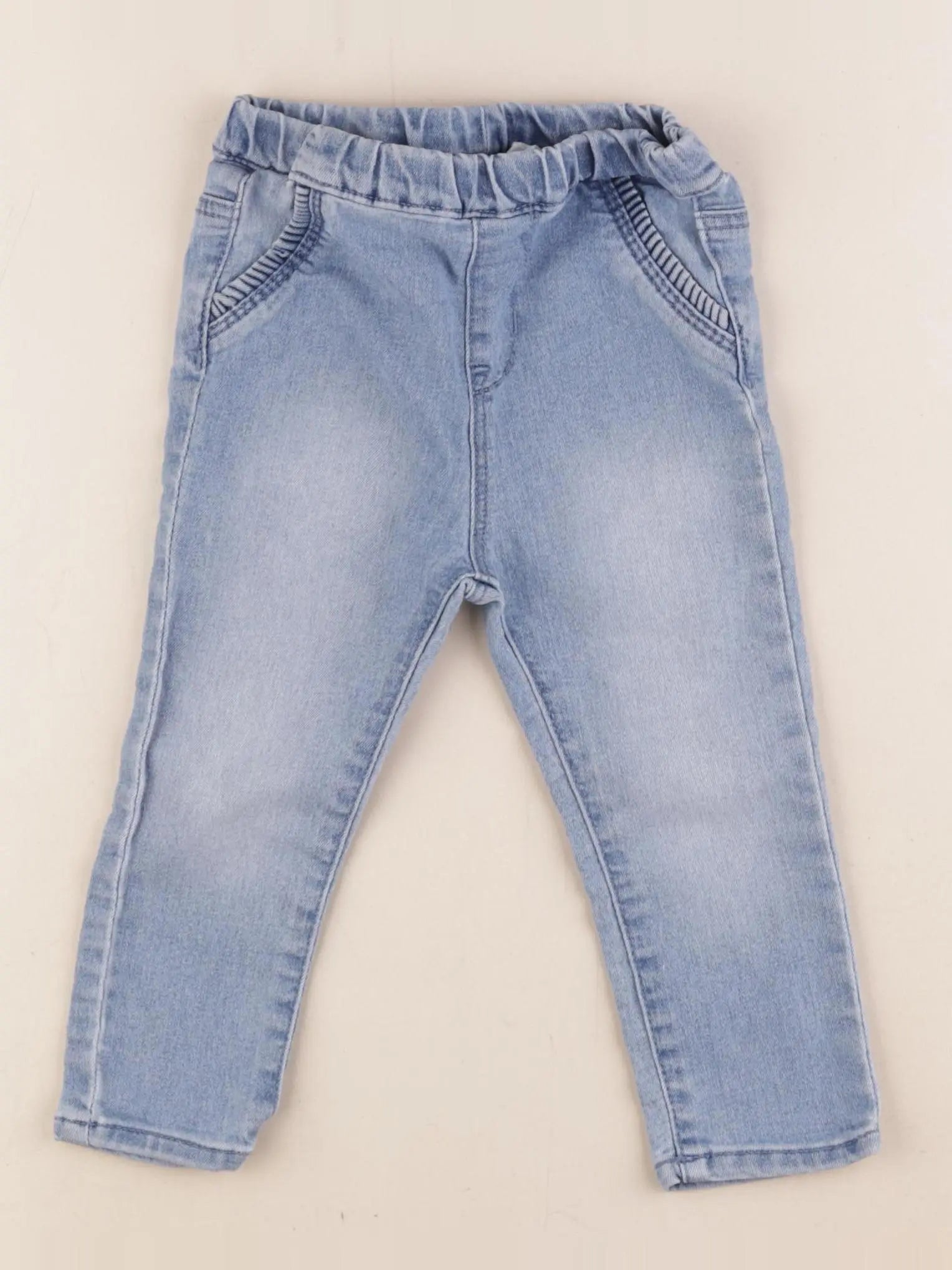 H&M - jegging bleu - 12/18 mois