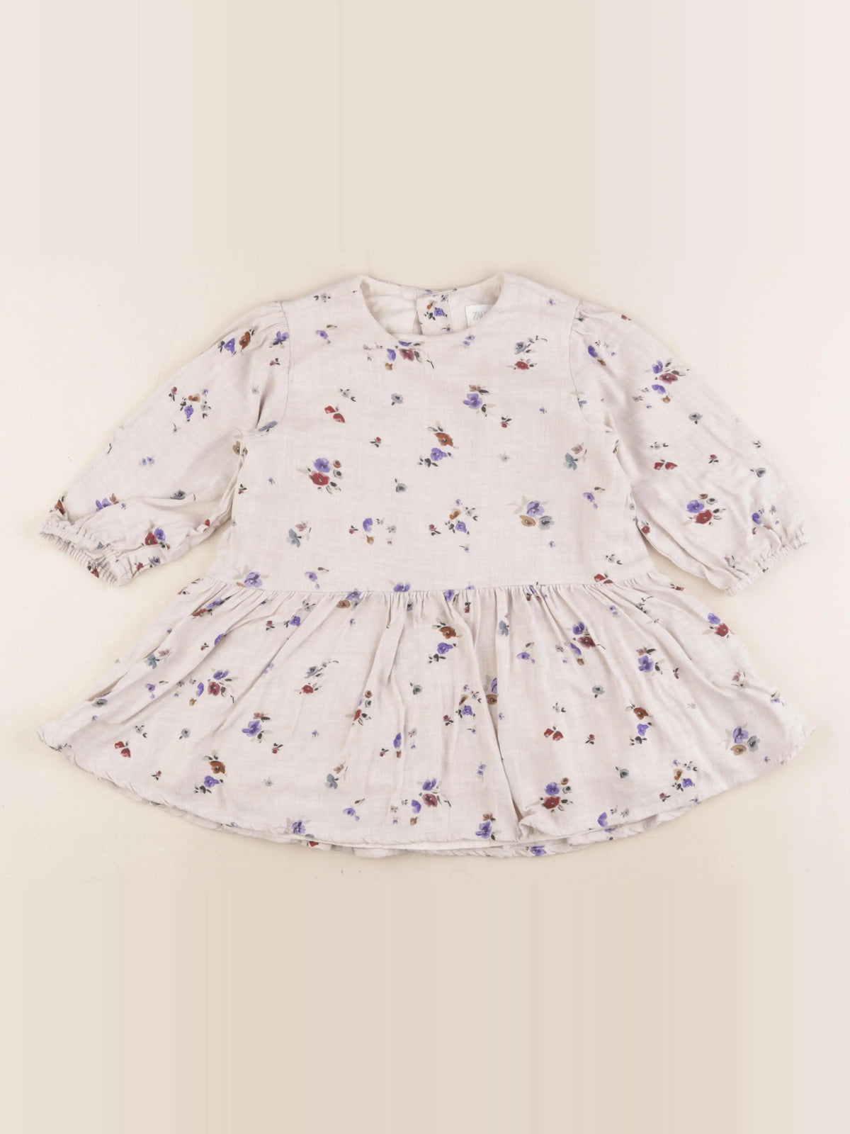 Zara - robe beige - 12/18 mois