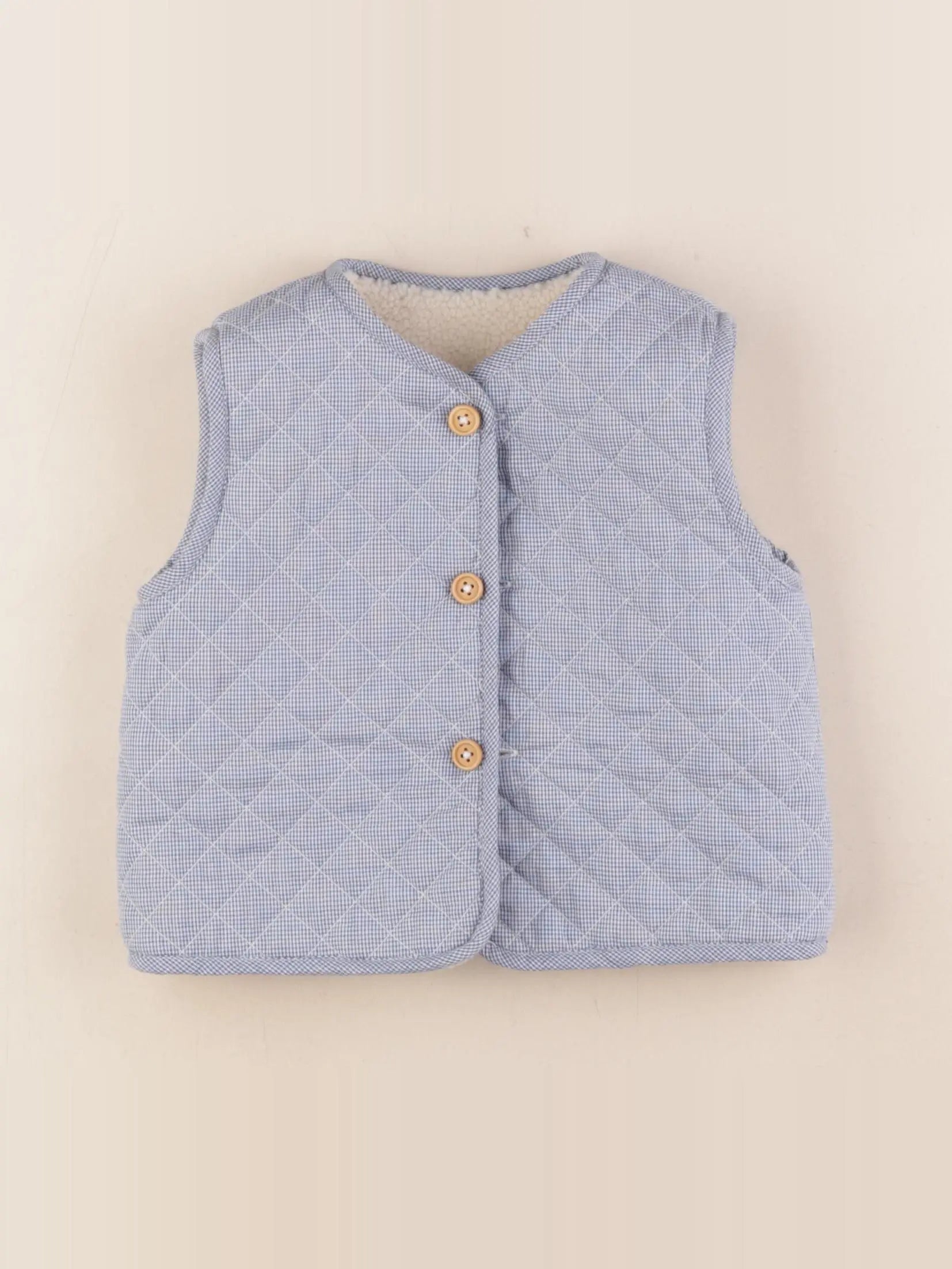 Cyrillus - gilet réversible beige - 24 mois