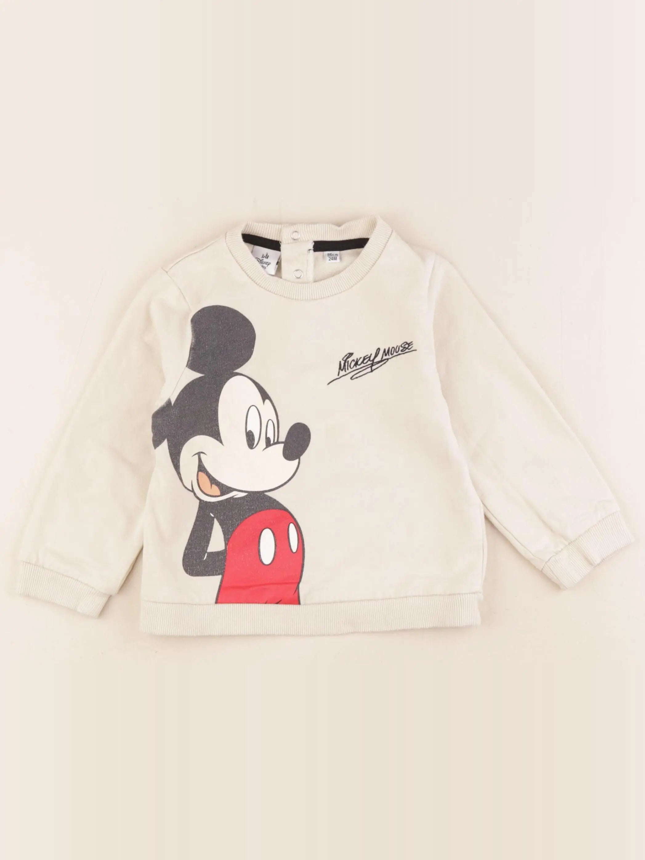 Vertbaudet - sweat beige - 24 mois