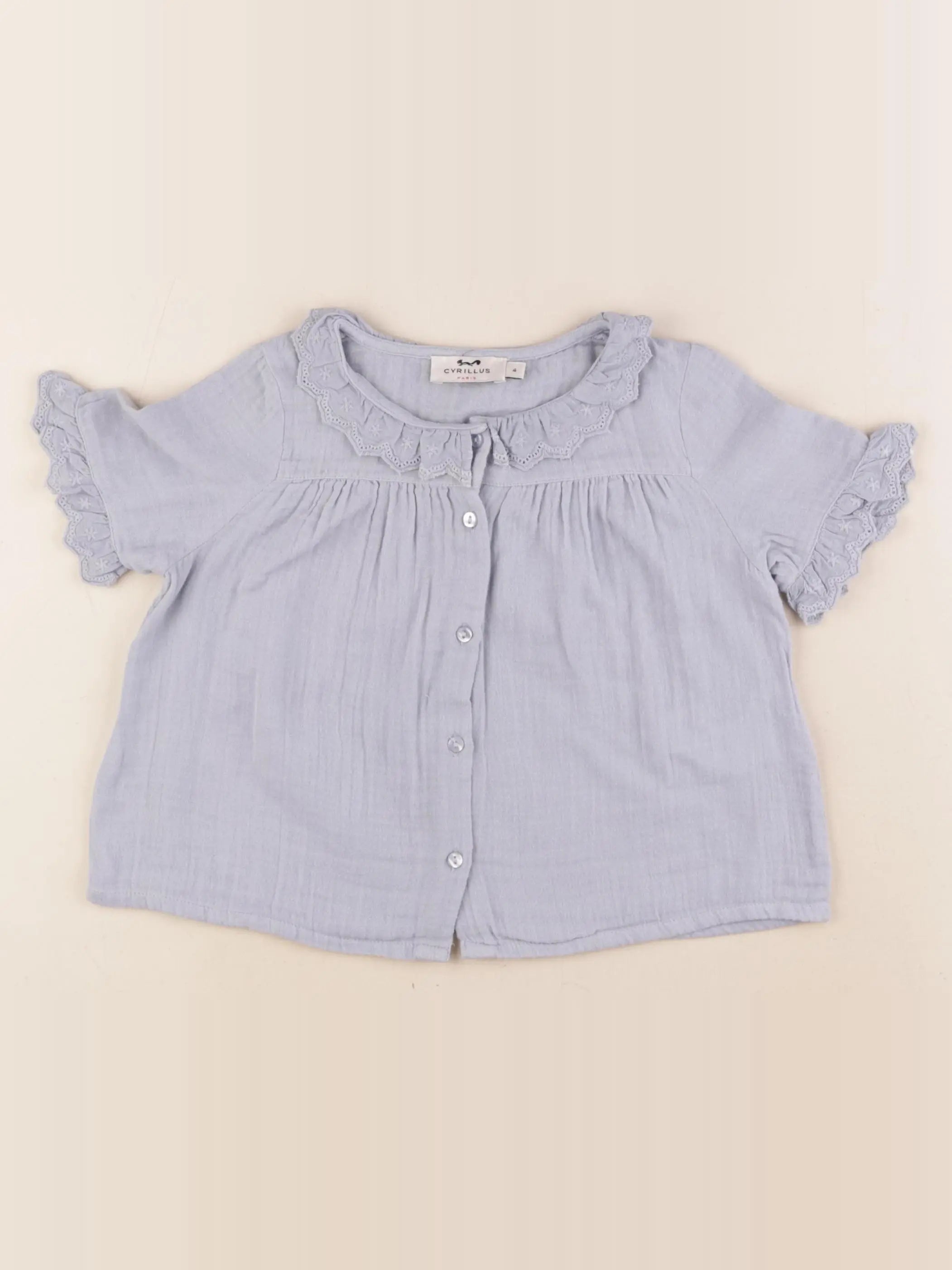 Cyrillus - blouse bleu - 4 ans