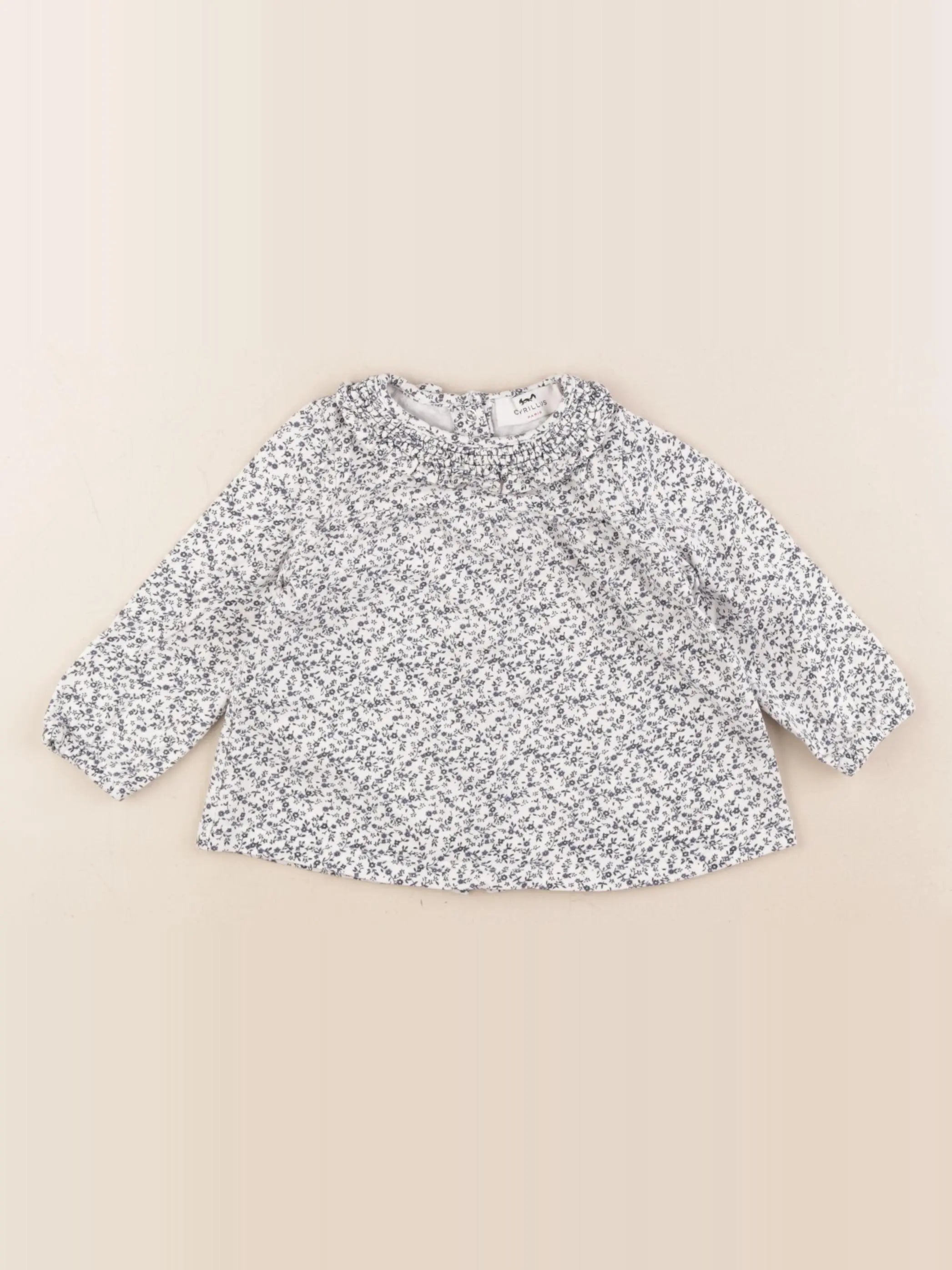 Cyrillus - tee-shirt bleu - 12 mois
