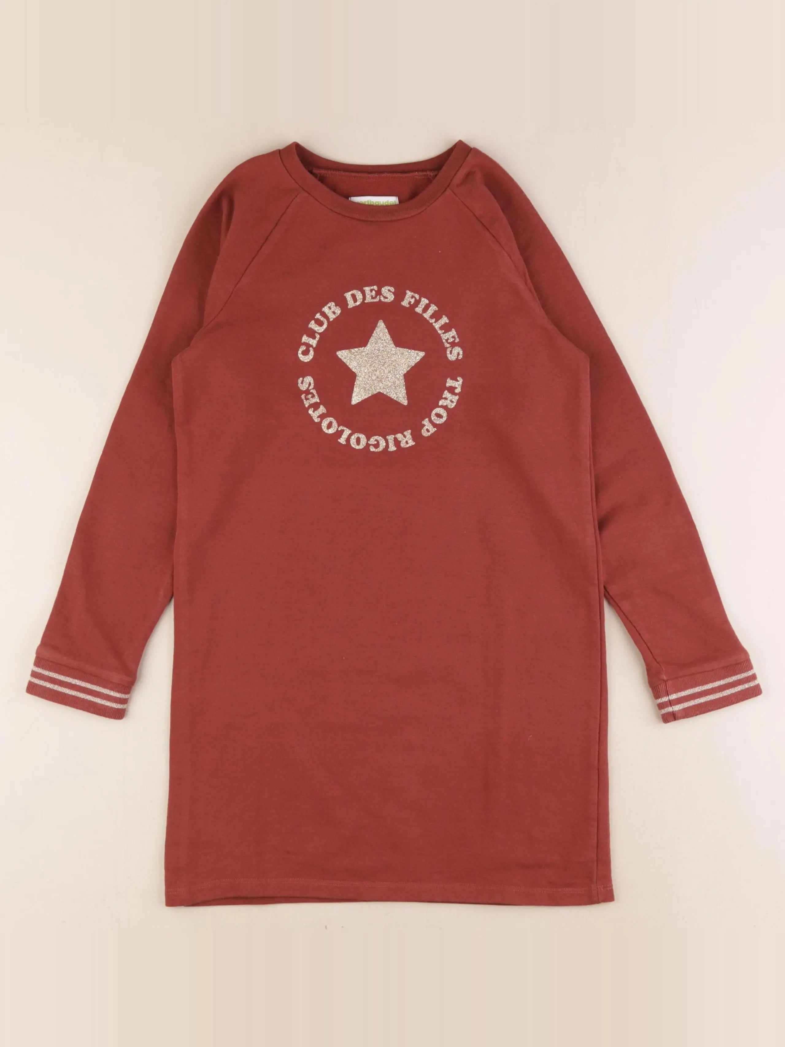 Vertbaudet - robe marron - 8 ans
