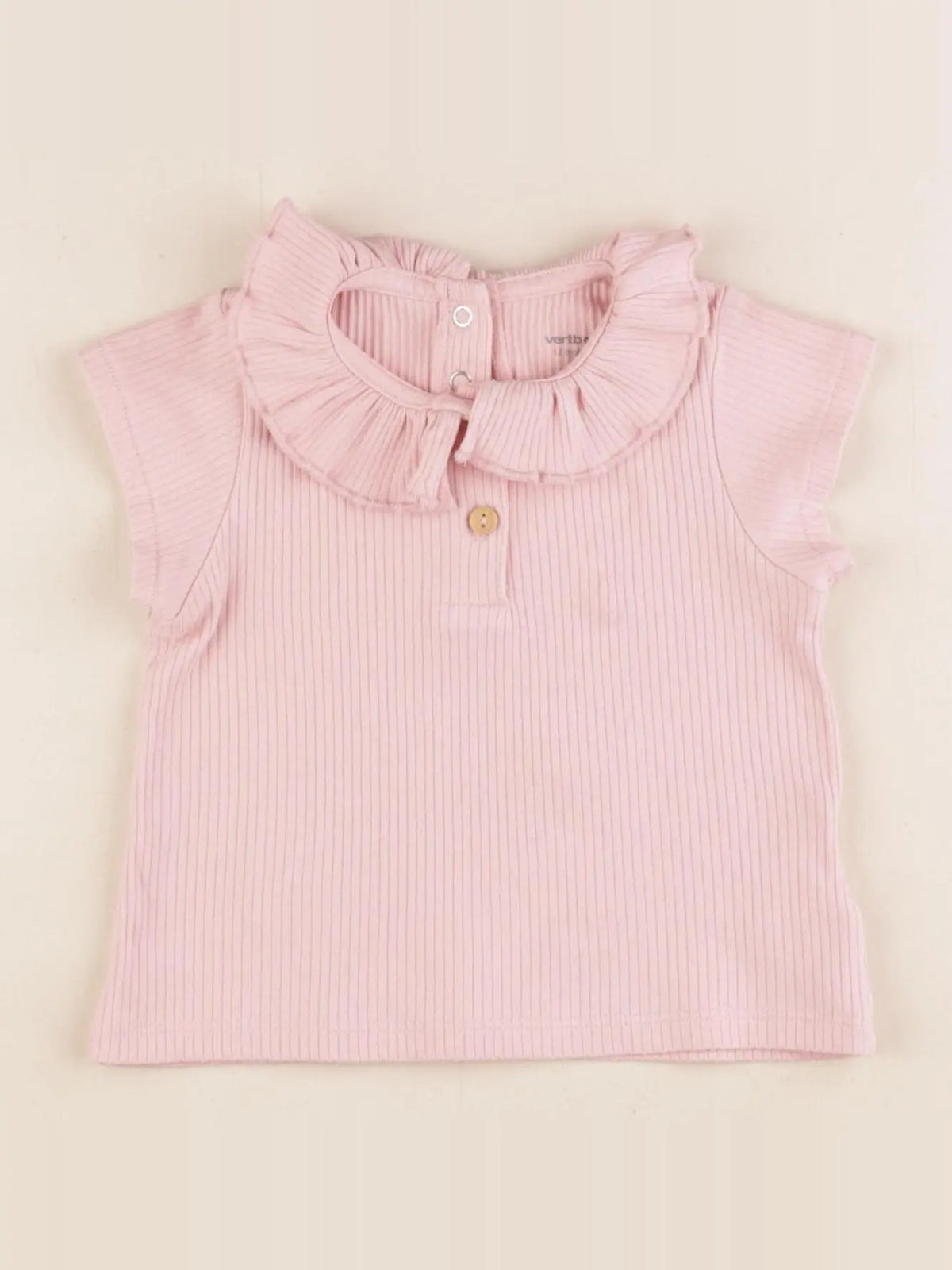 Vertbaudet - tee-shirt rose - 12 mois