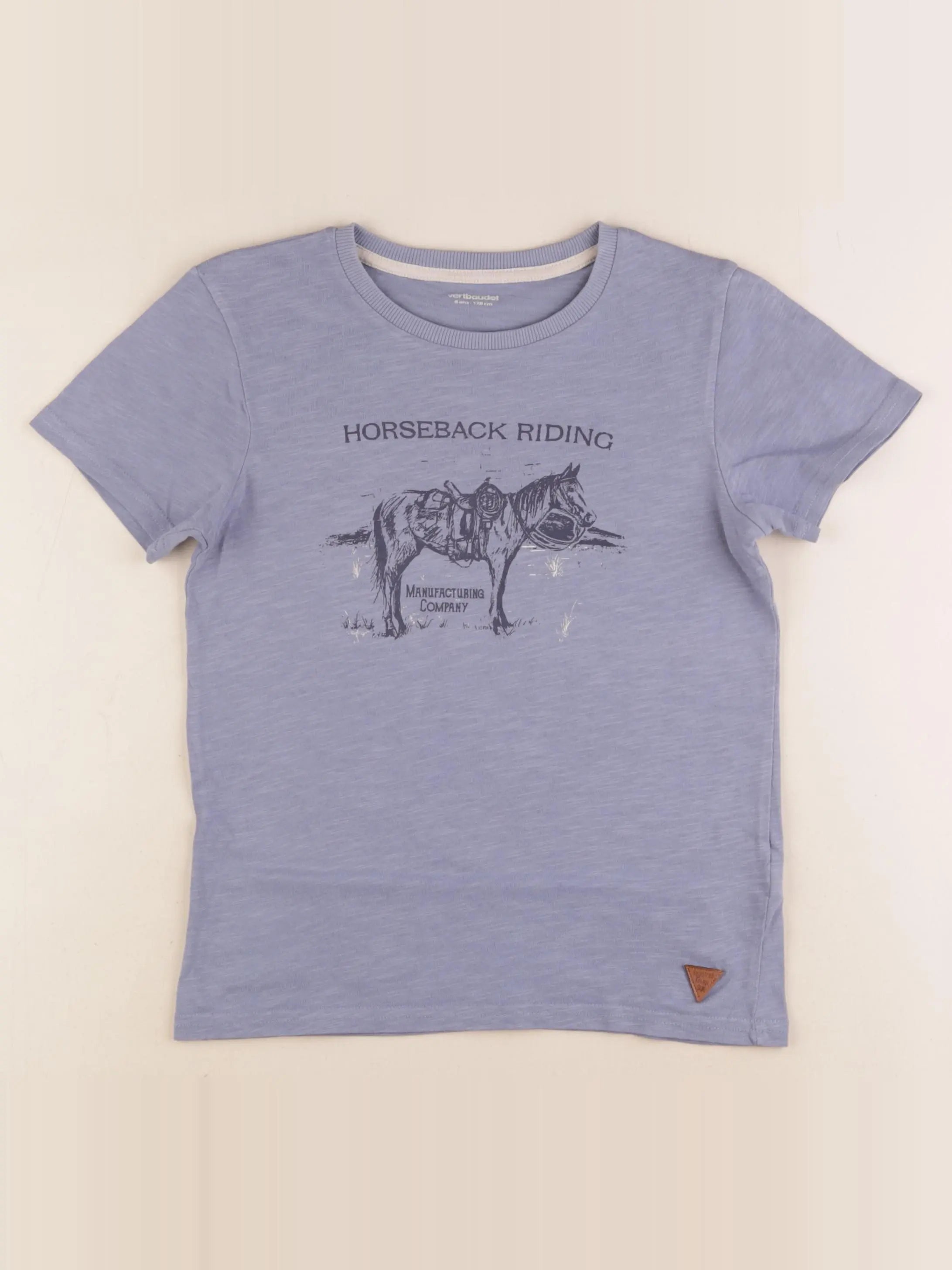 Vertbaudet - tee-shirt bleu - 8 ans