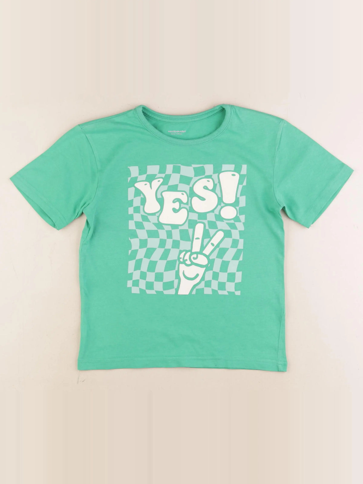 Vertbaudet - tee-shirt vert - 8 ans