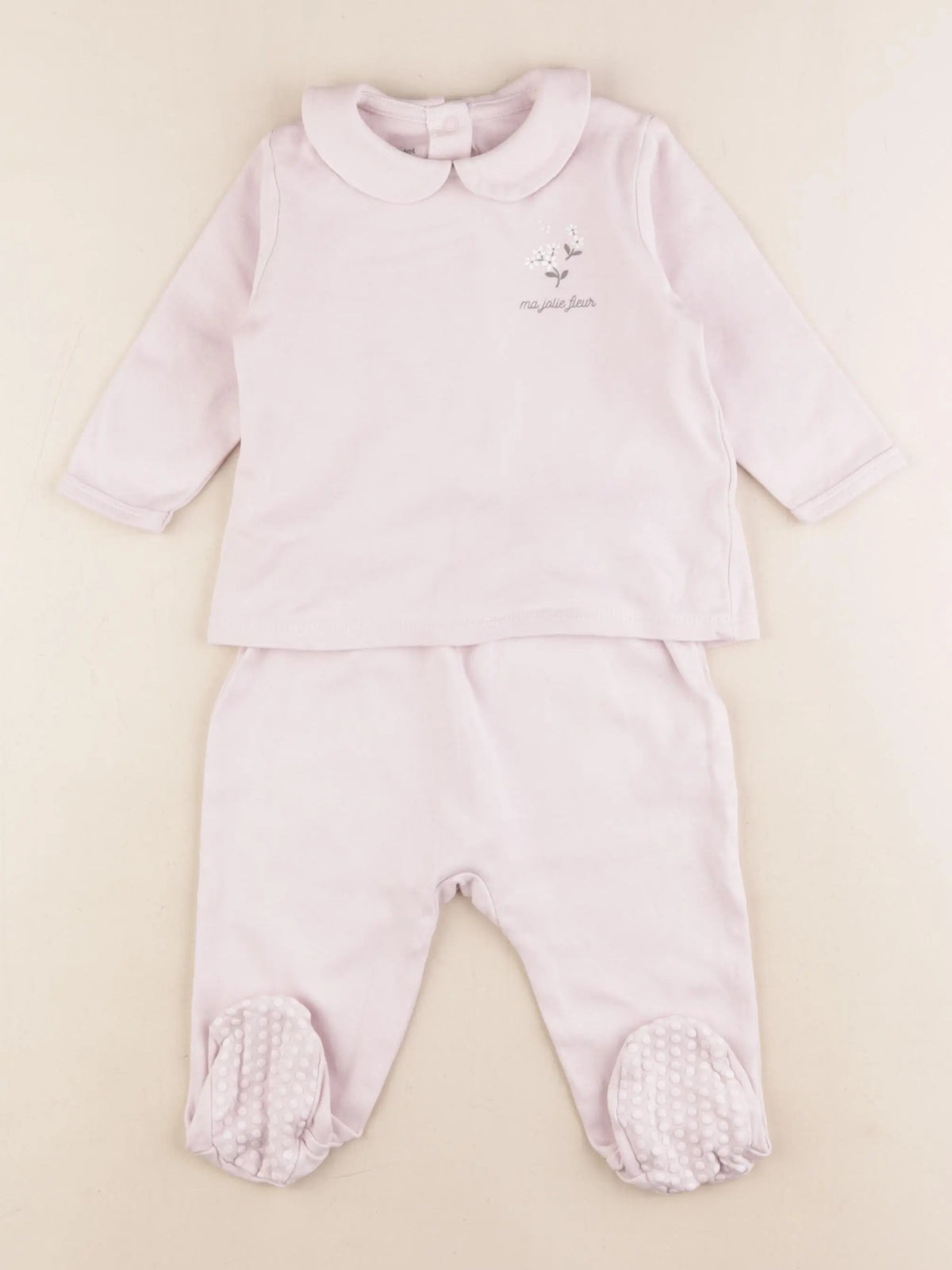 Vertbaudet - pyjama coton violet - 12 mois