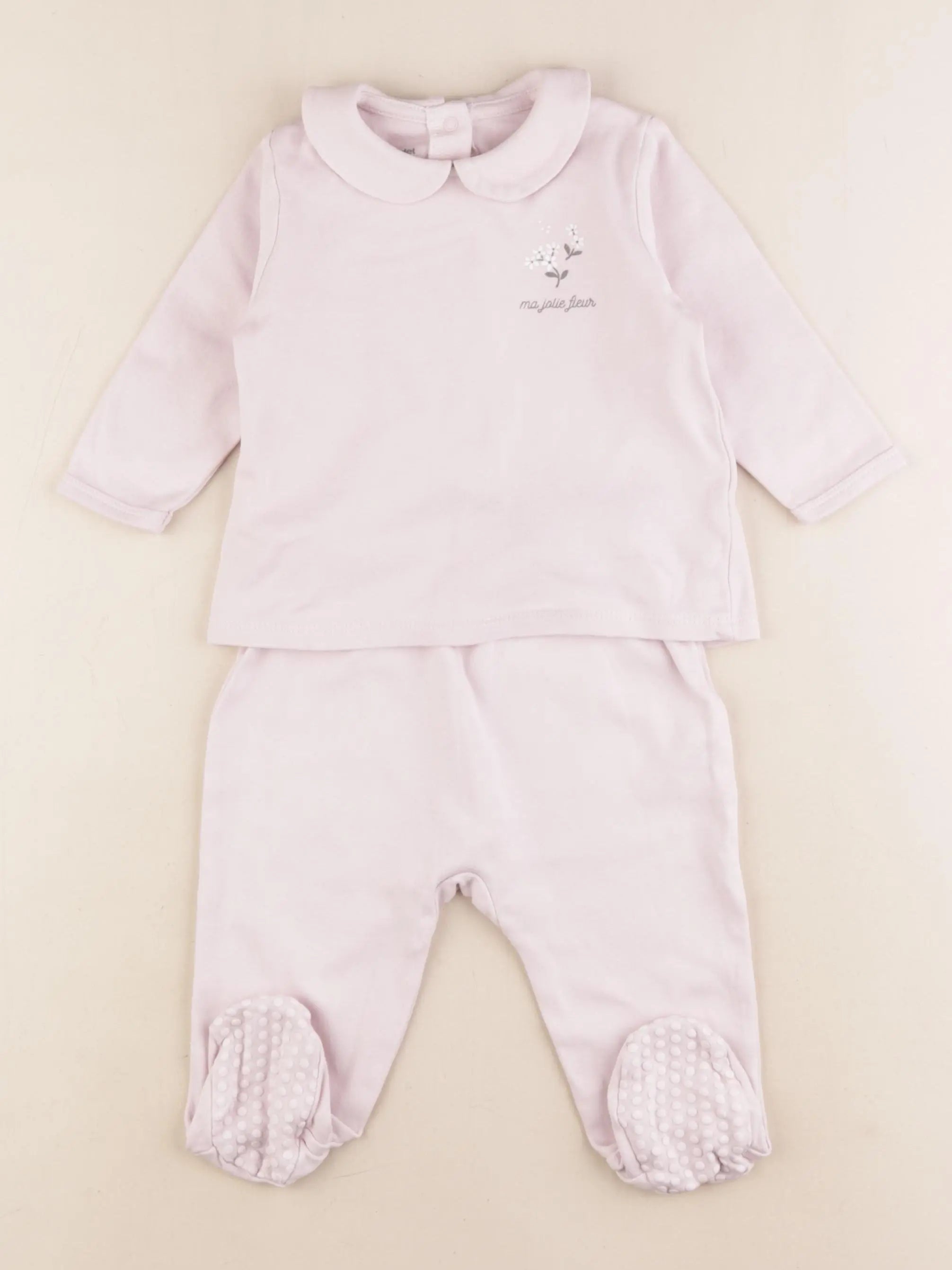 Vertbaudet - pyjama coton violet - 12 mois