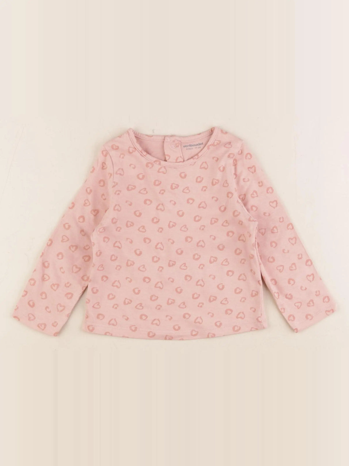 Vertbaudet - tee-shirt rose - 9 mois