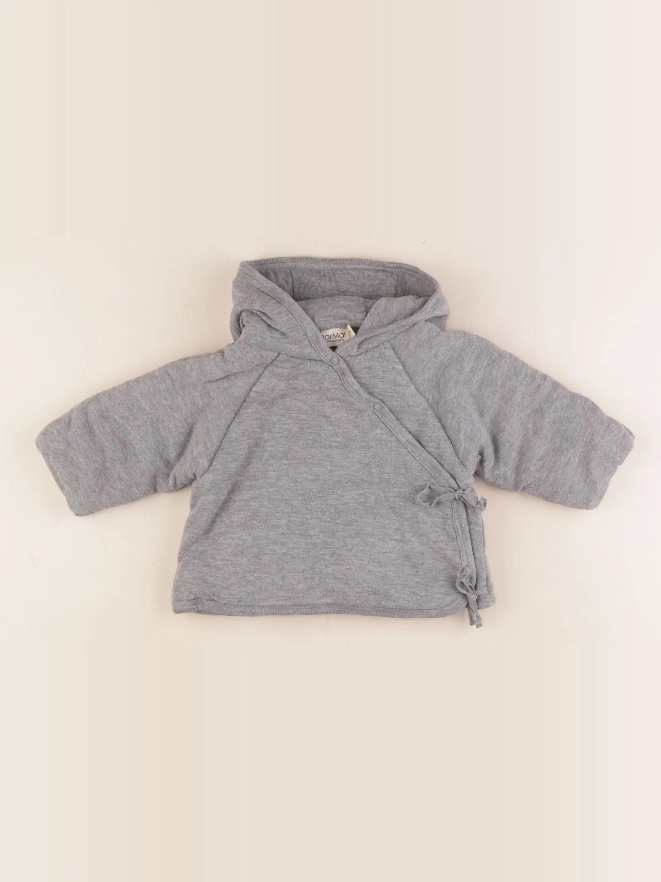Marmar - veste doublé gris - 2/4 mois