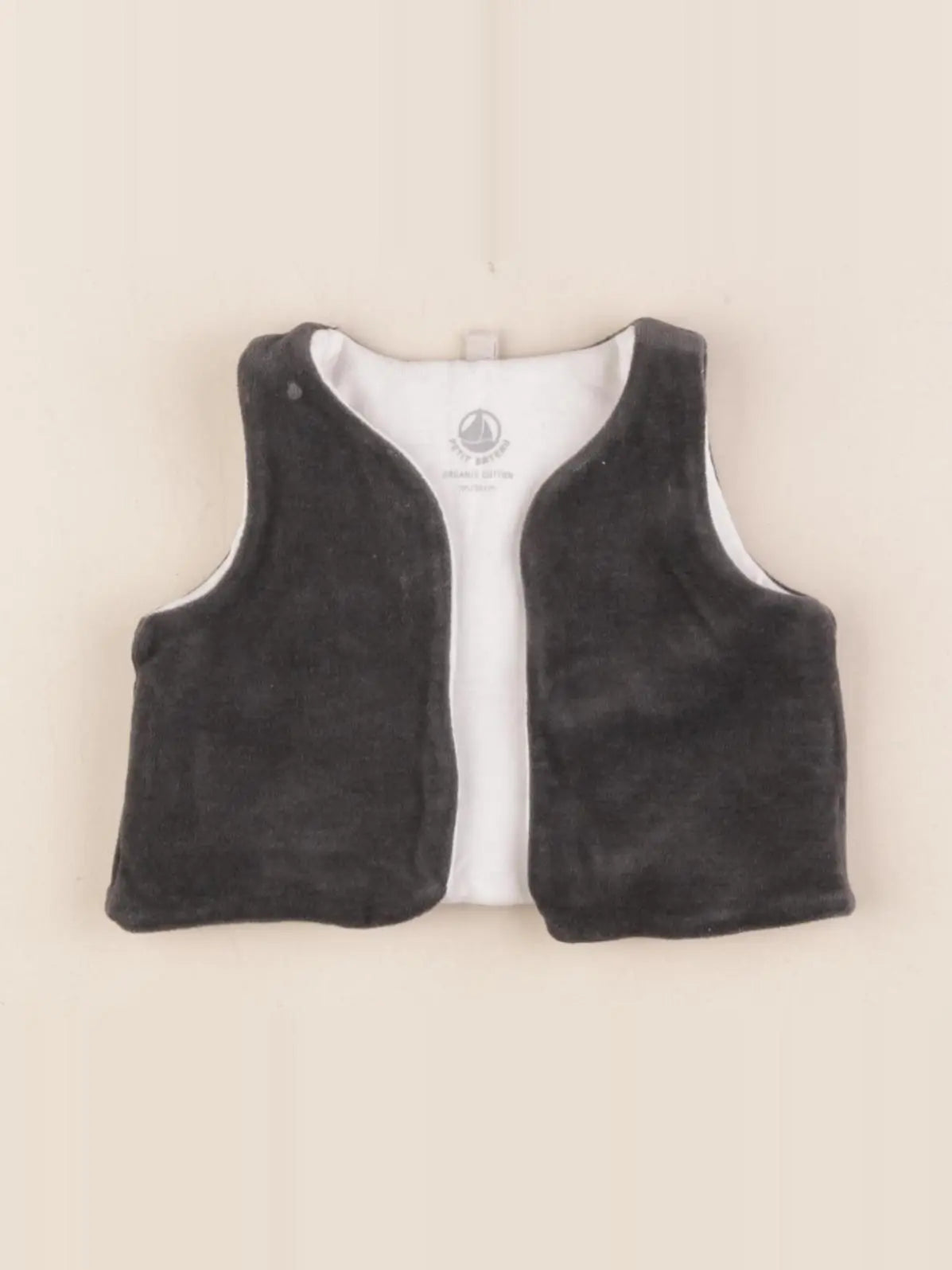 Petit Bateau - gilet noir - 1 mois