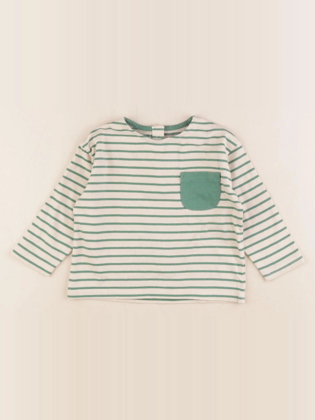 Vertbaudet - tee-shirt coton vert - 18 mois