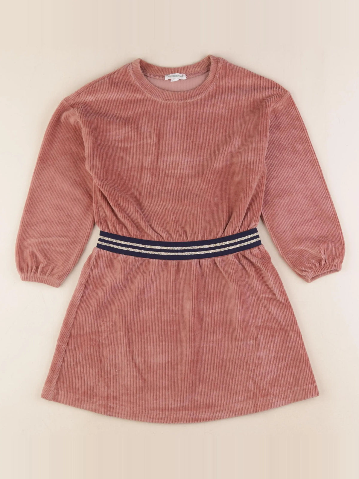 Vertbaudet - robe rose, or - 5 ans