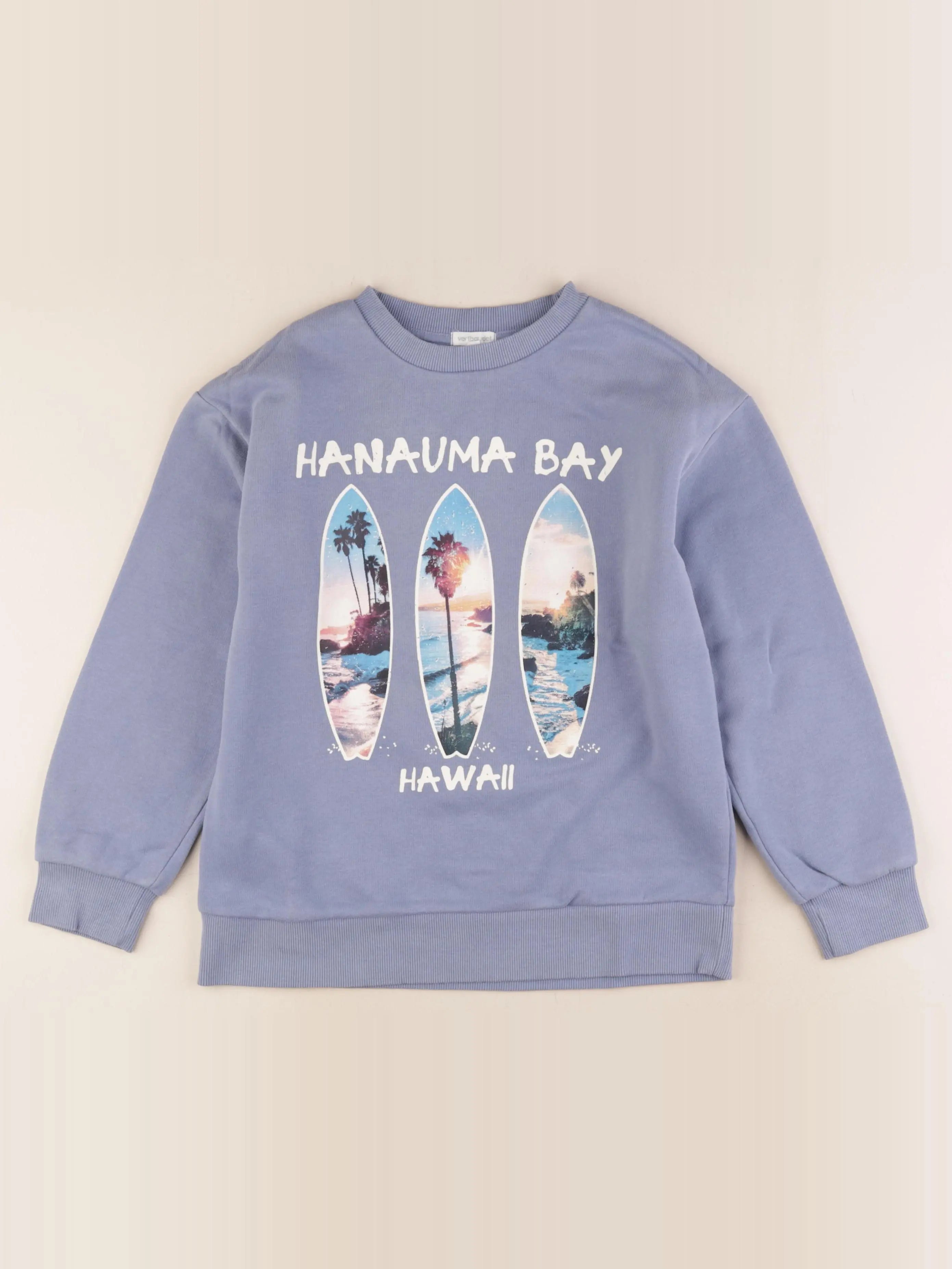 Vertbaudet - sweat bleu - 10 ans