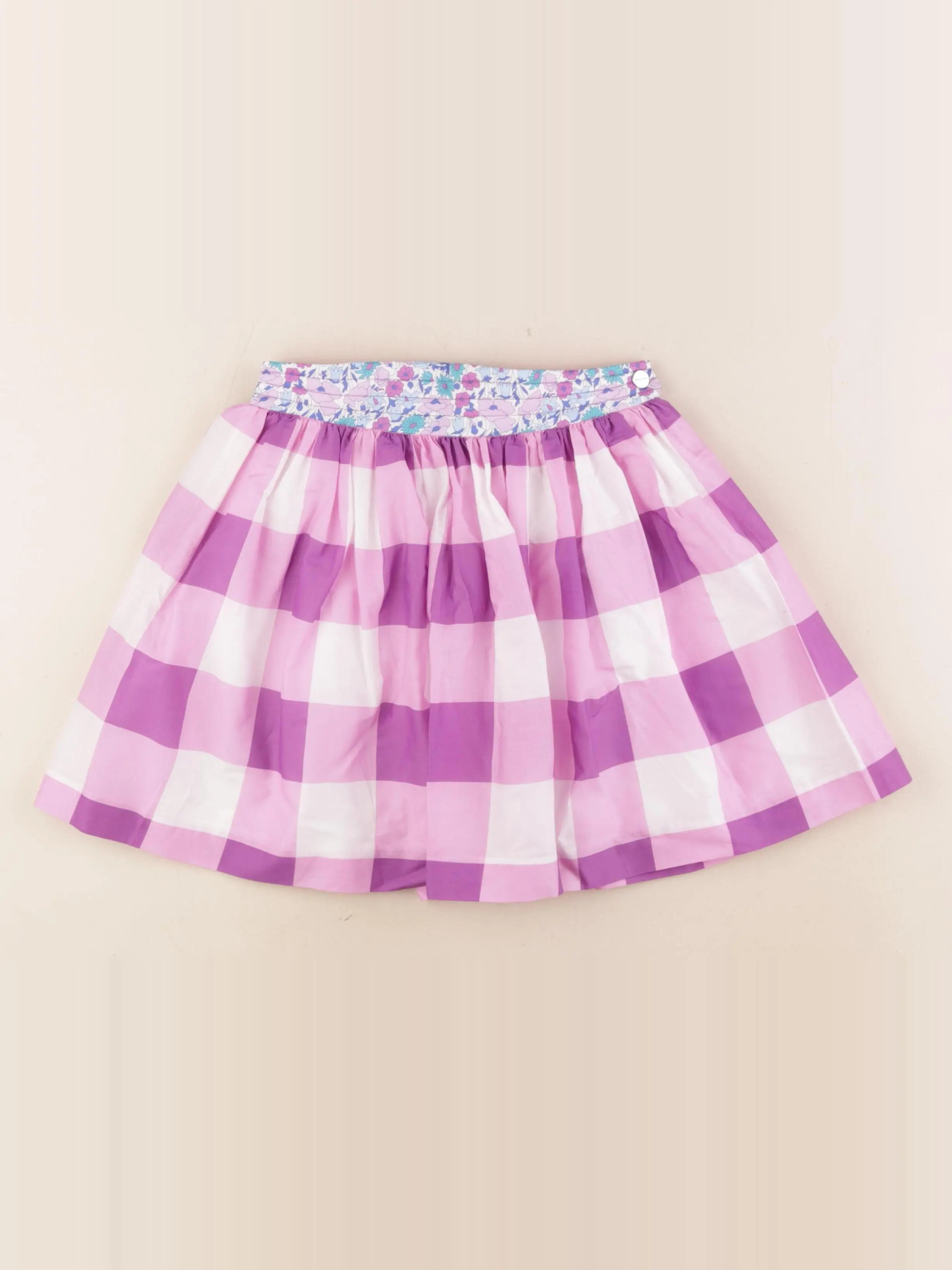 Jacadi - jupe liberty violet, blanc - 6 ans