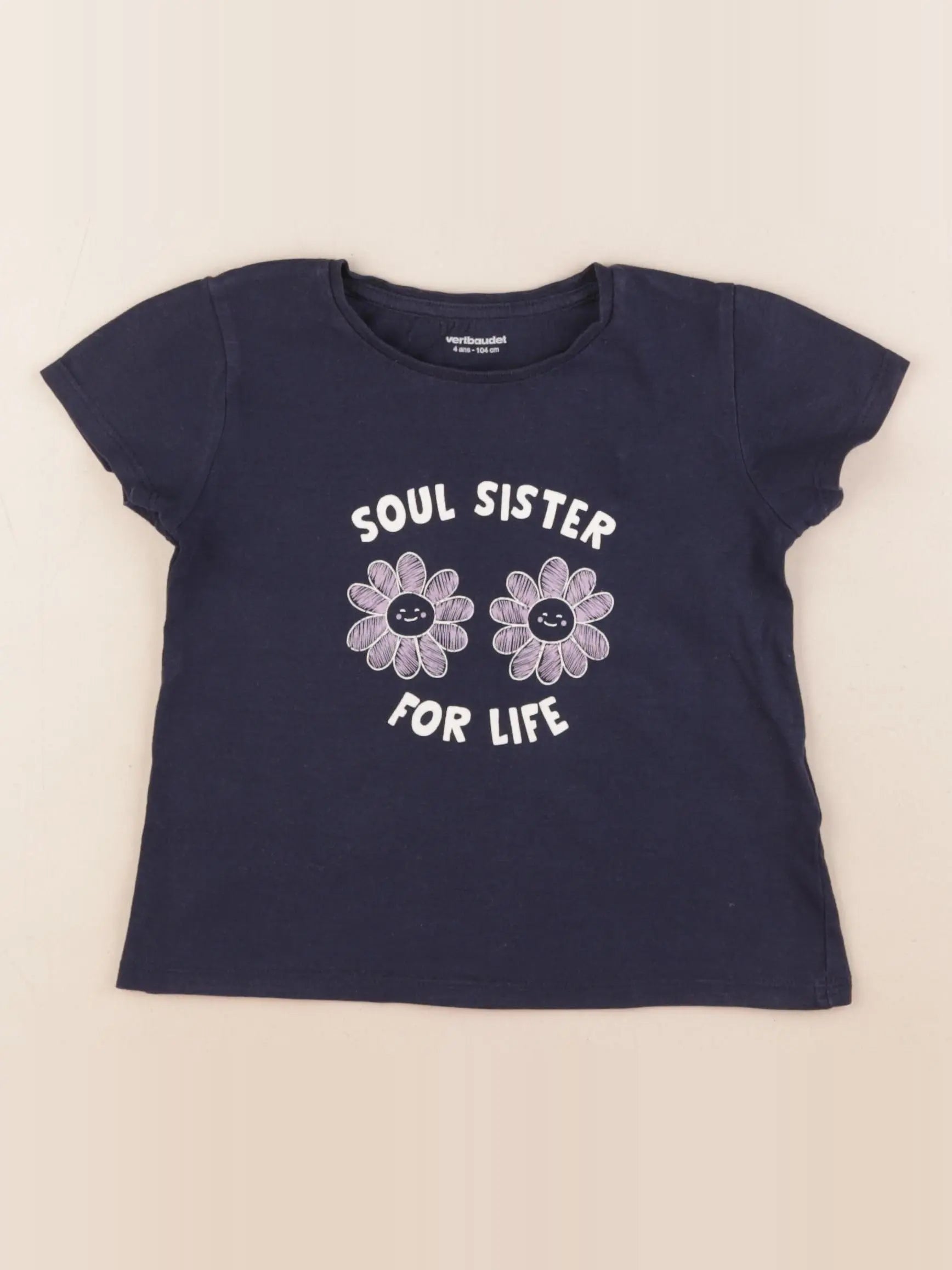 Vertbaudet - tee-shirt bleu - 4 ans