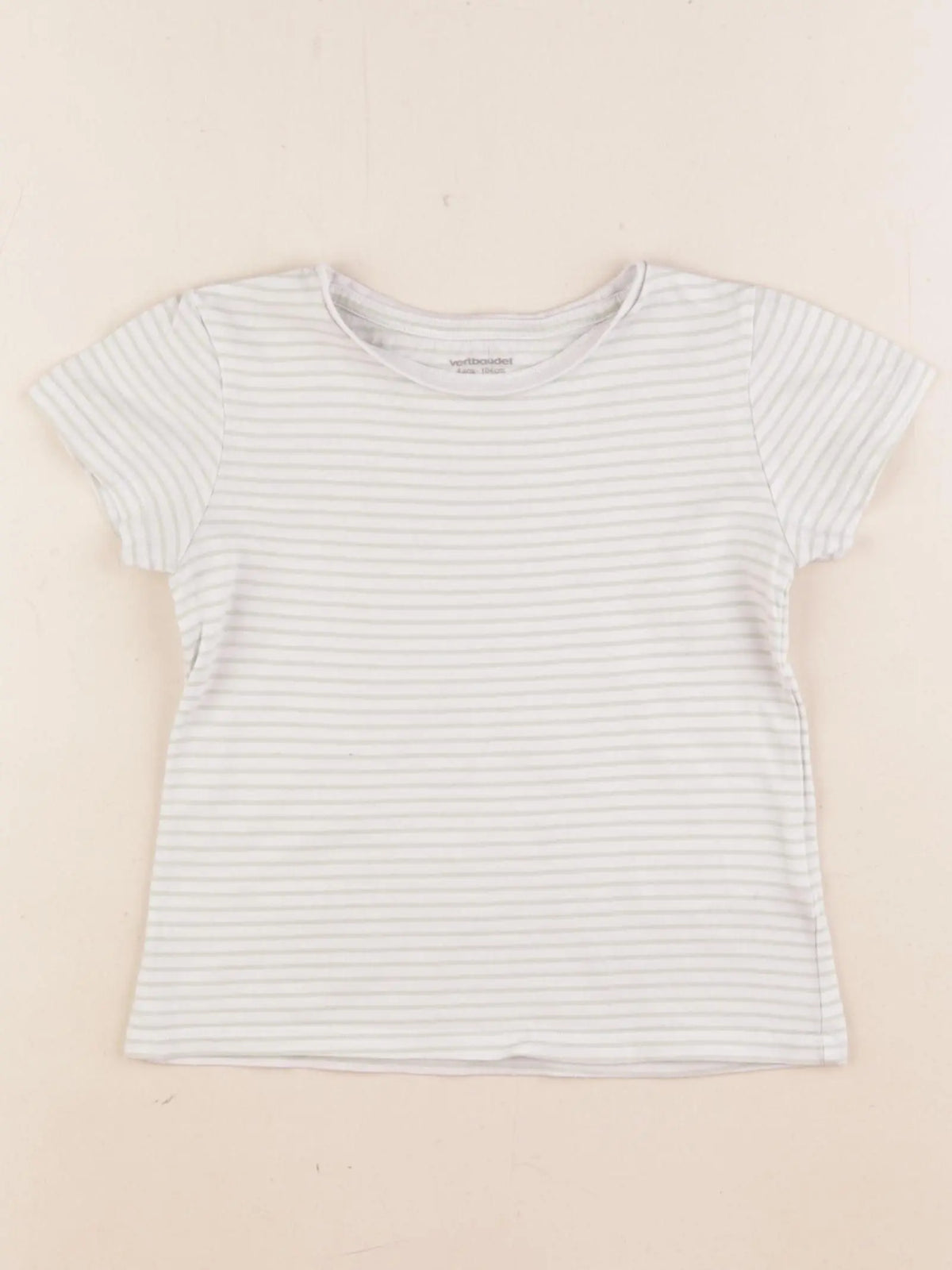 Vertbaudet - tee-shirt blanc, vert - 4 ans