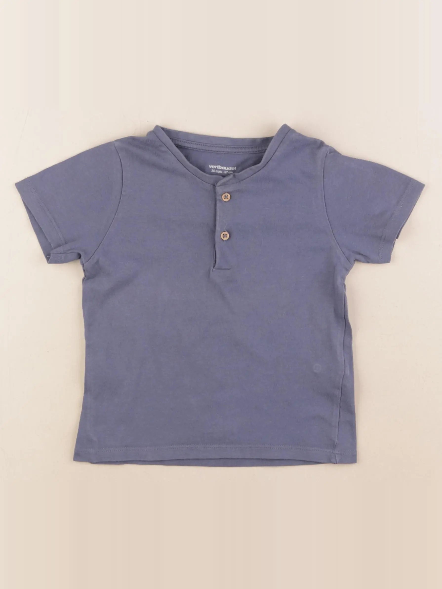 Vertbaudet - tee-shirt bleu - 36 mois