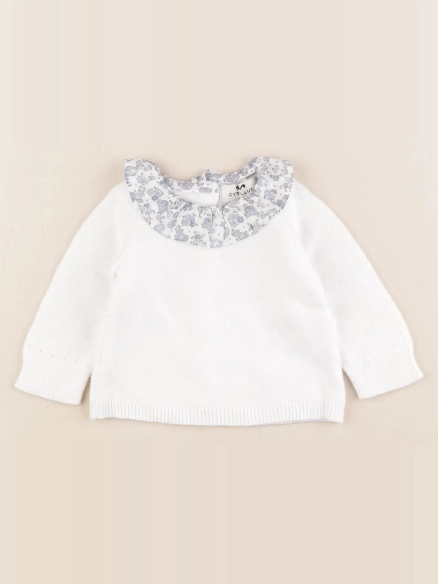 Cyrillus - pull blanc - 1 mois