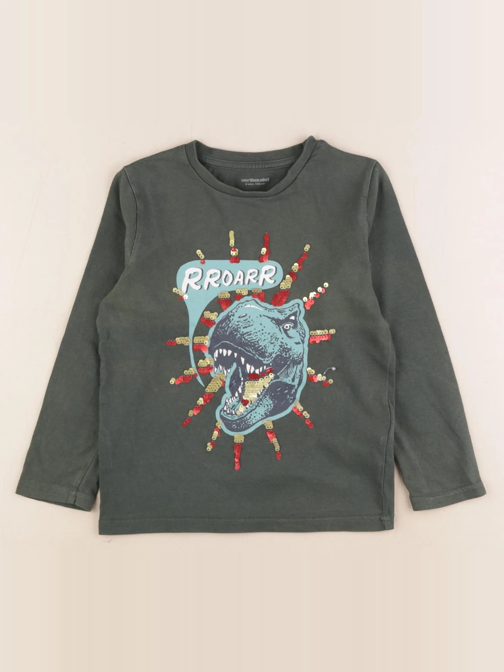 Vertbaudet - tee-shirt vert - 5 ans